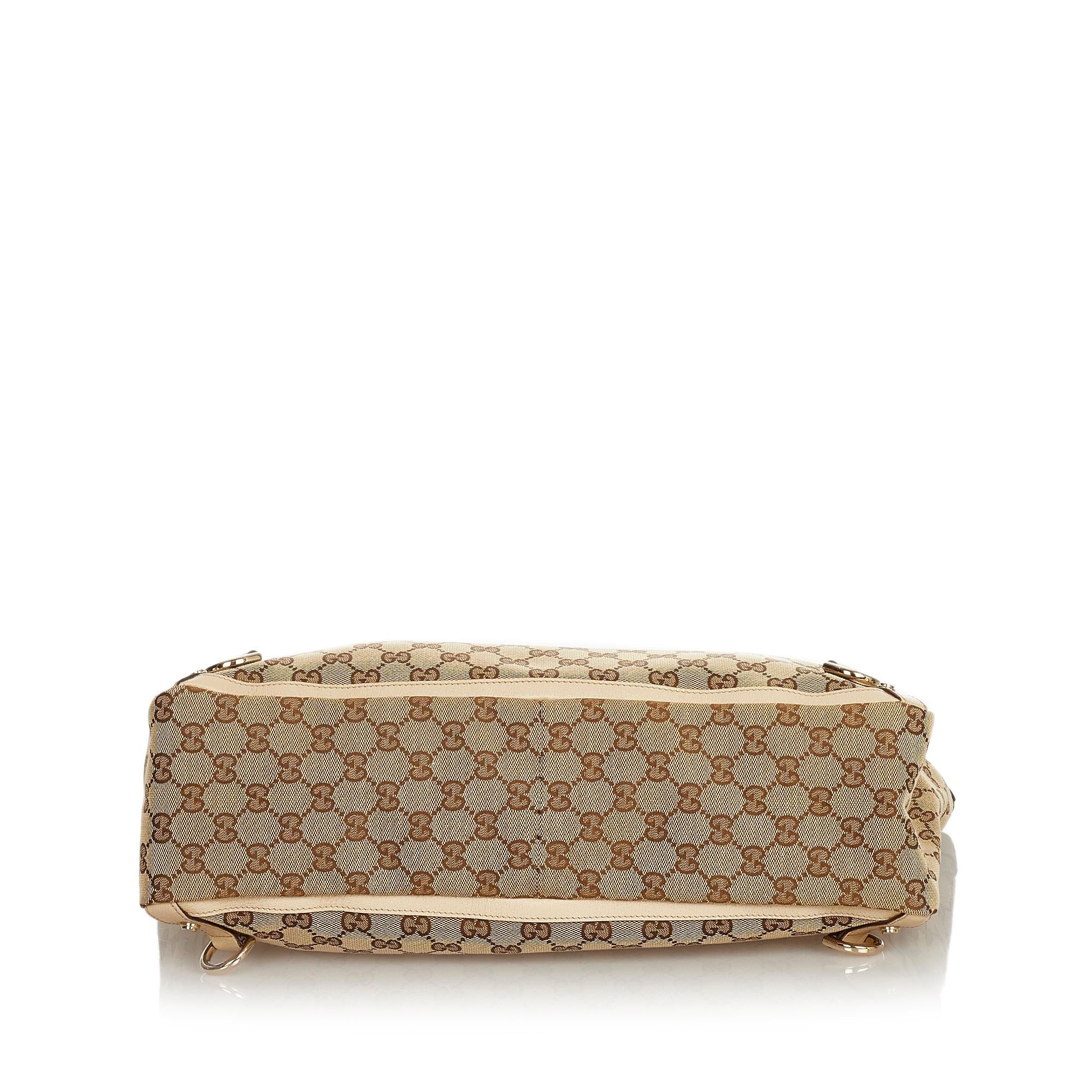 Gucci Gucci Canvas Abbey D- Ring Tote Bag (SHG-26005)