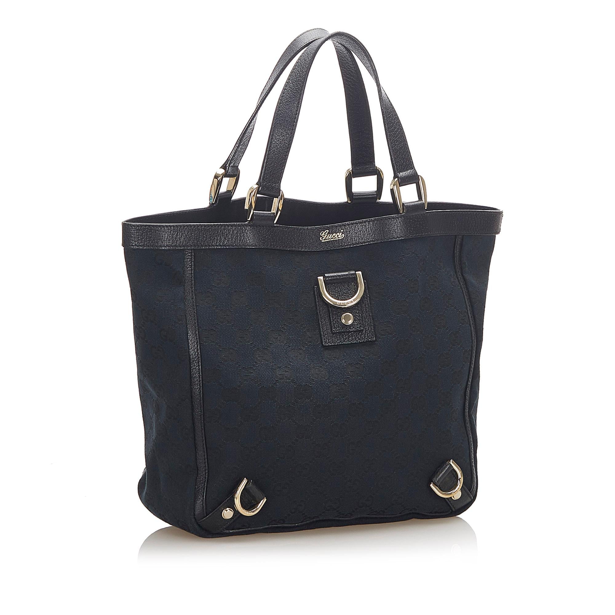 Gucci GG Canvas Abbey D Ring Tote Bag (SHG-32309)