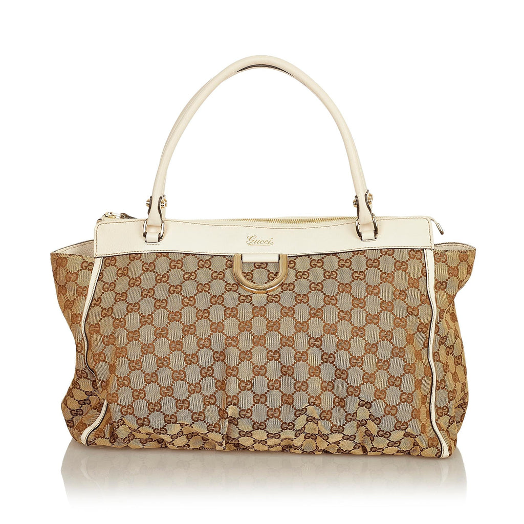 Gucci GG Canvas Abbey-D Ring Tote Bag (SHG-32563)