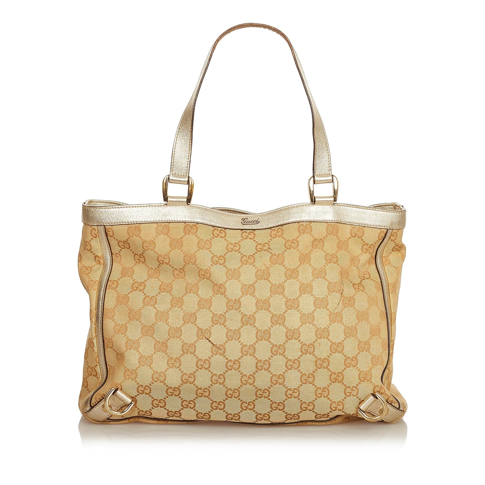 Gucci GG Canvas Abbey D-Ring Tote Bag (SHG-32567)