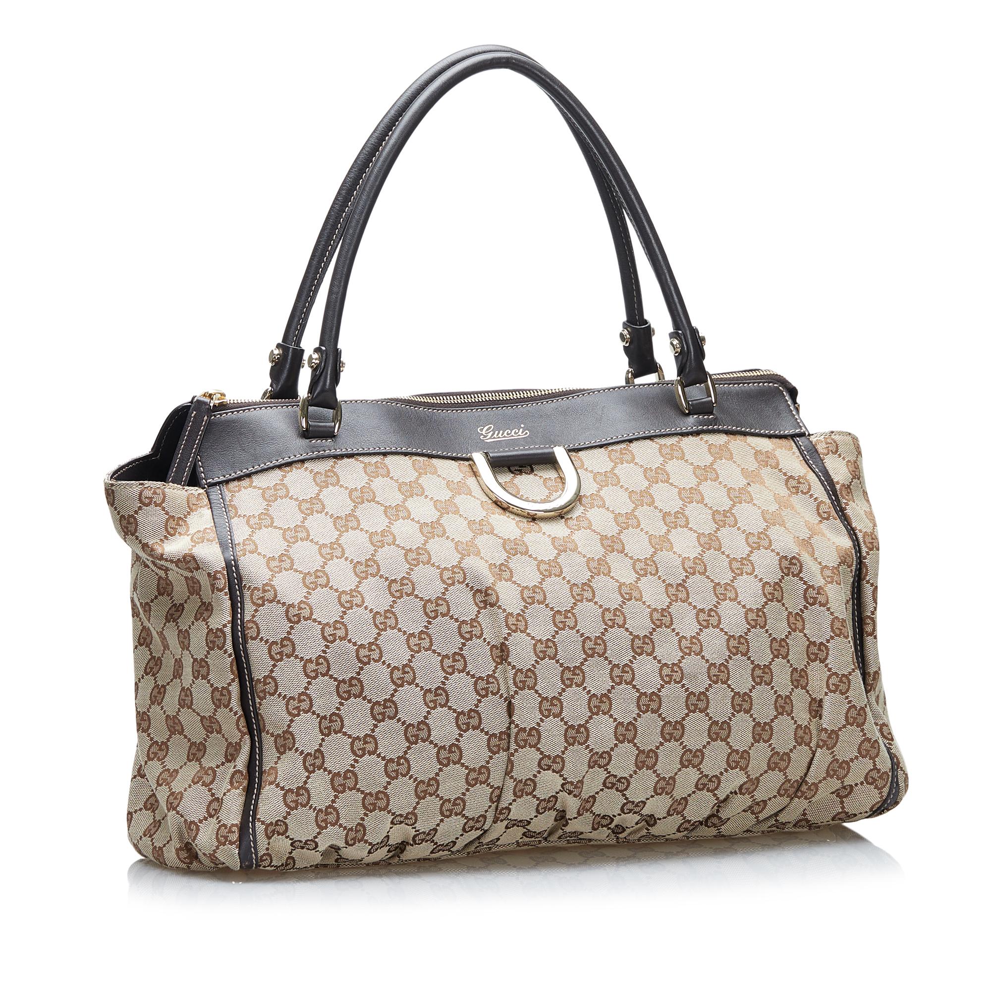Gucci GG Canvas Abbey D-Ring Tote (SHG-yzfmkJ)
