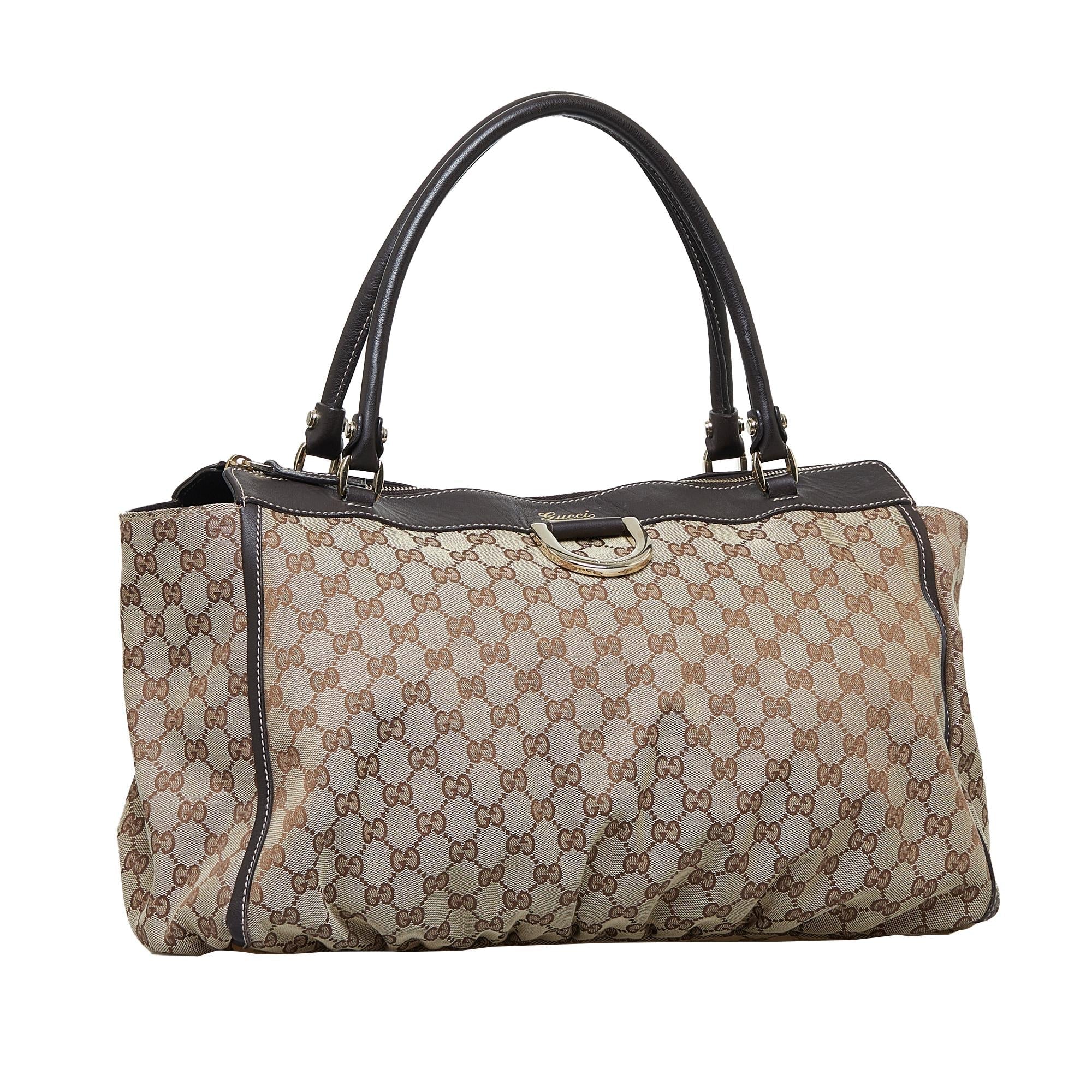 Gucci GG Canvas Abbey D-Ring Tote (SHG-i0gmim)