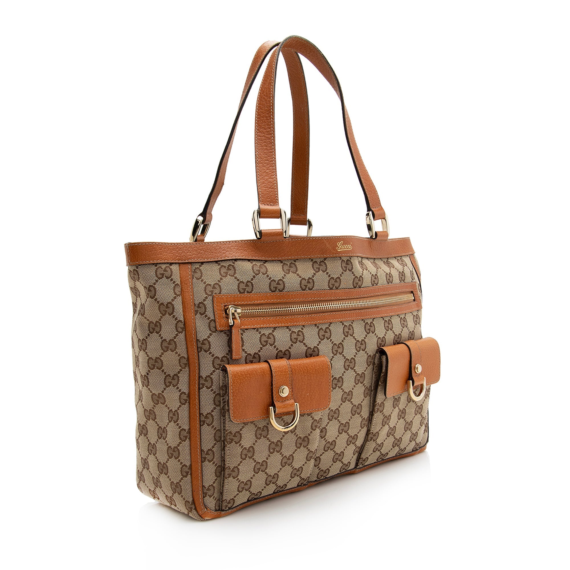 Gucci GG Canvas Abbey Pocket Tote (SHF-22728)