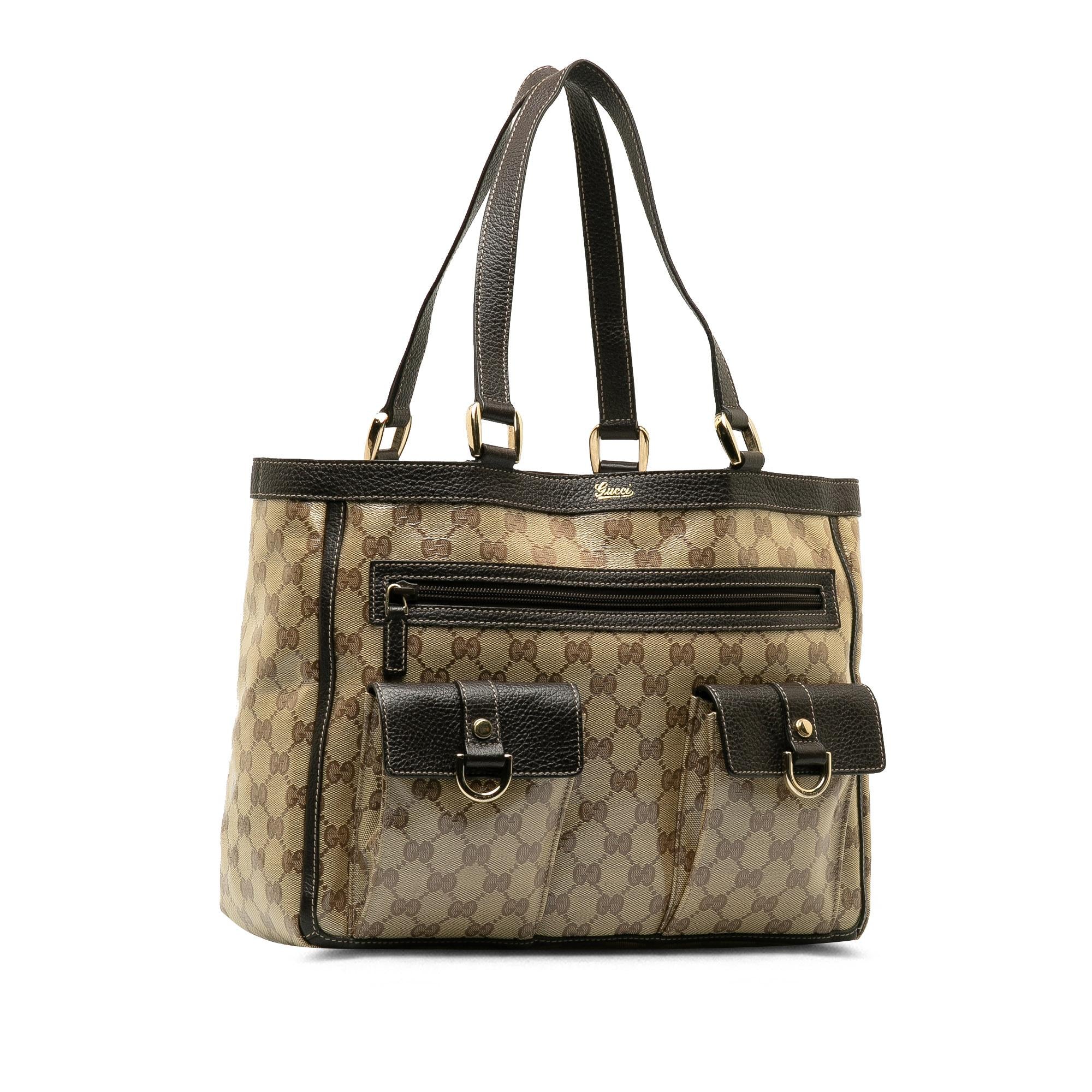 Gucci GG Canvas Abbey Pocket Tote (SHG-ZCIkk9)