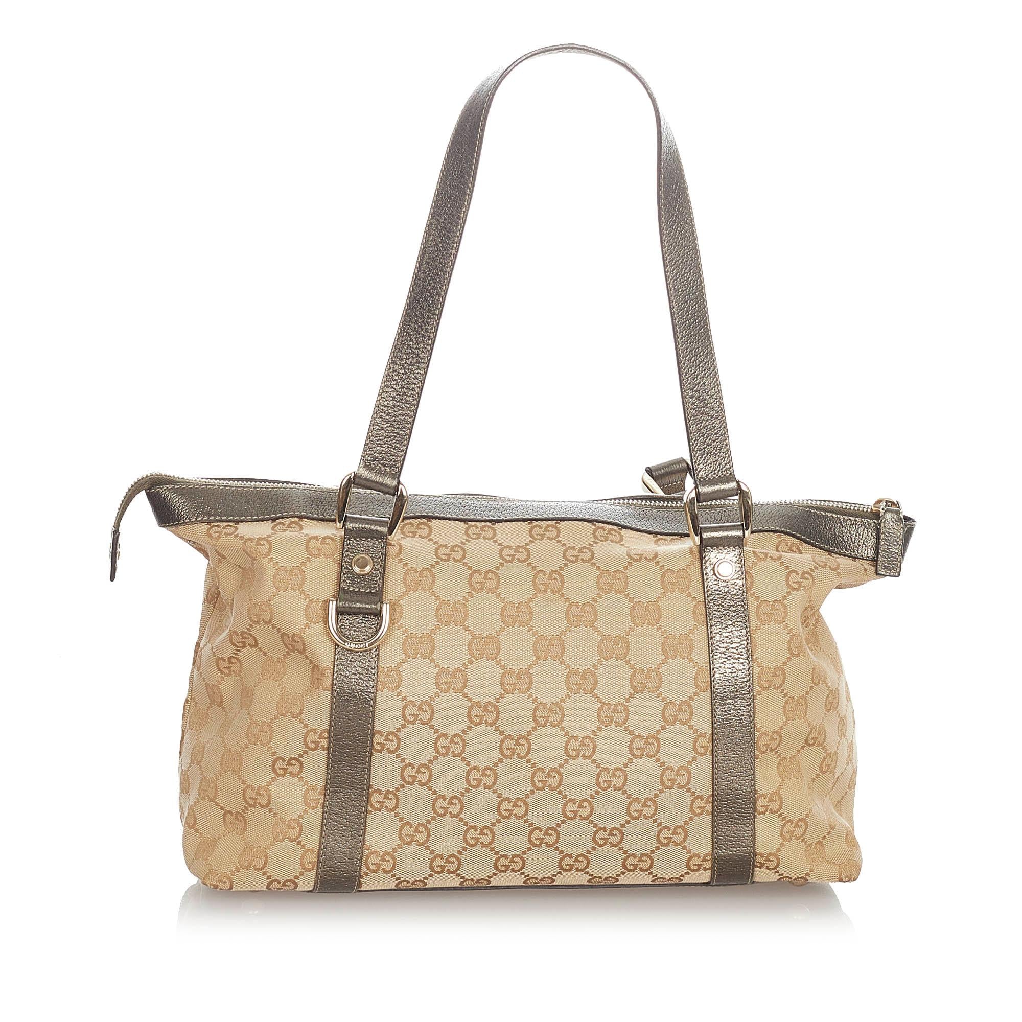 Gucci Gucci Canvas Abbey Tote Bag (SHG-23279)