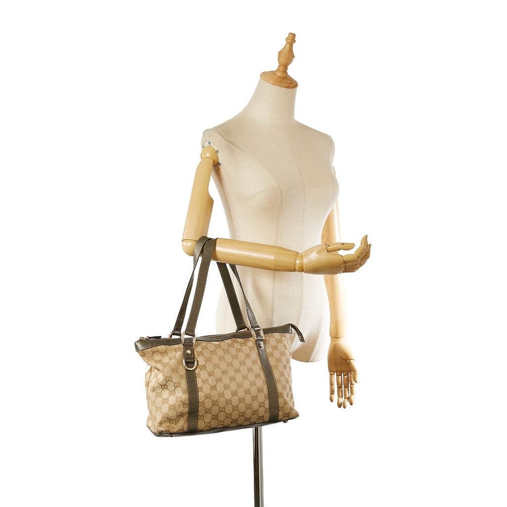 Gucci Gucci Canvas Abbey Tote Bag (SHG-23279)