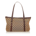Gucci Gucci Canvas Abbey Tote Bag (SHG-24562)