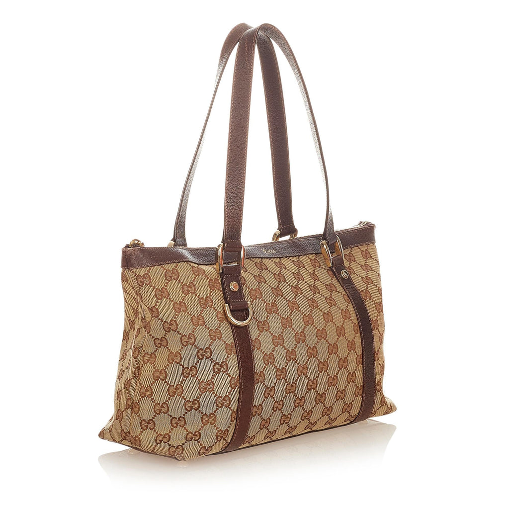 Gucci Gucci Canvas Abbey Tote Bag (SHG-24562)