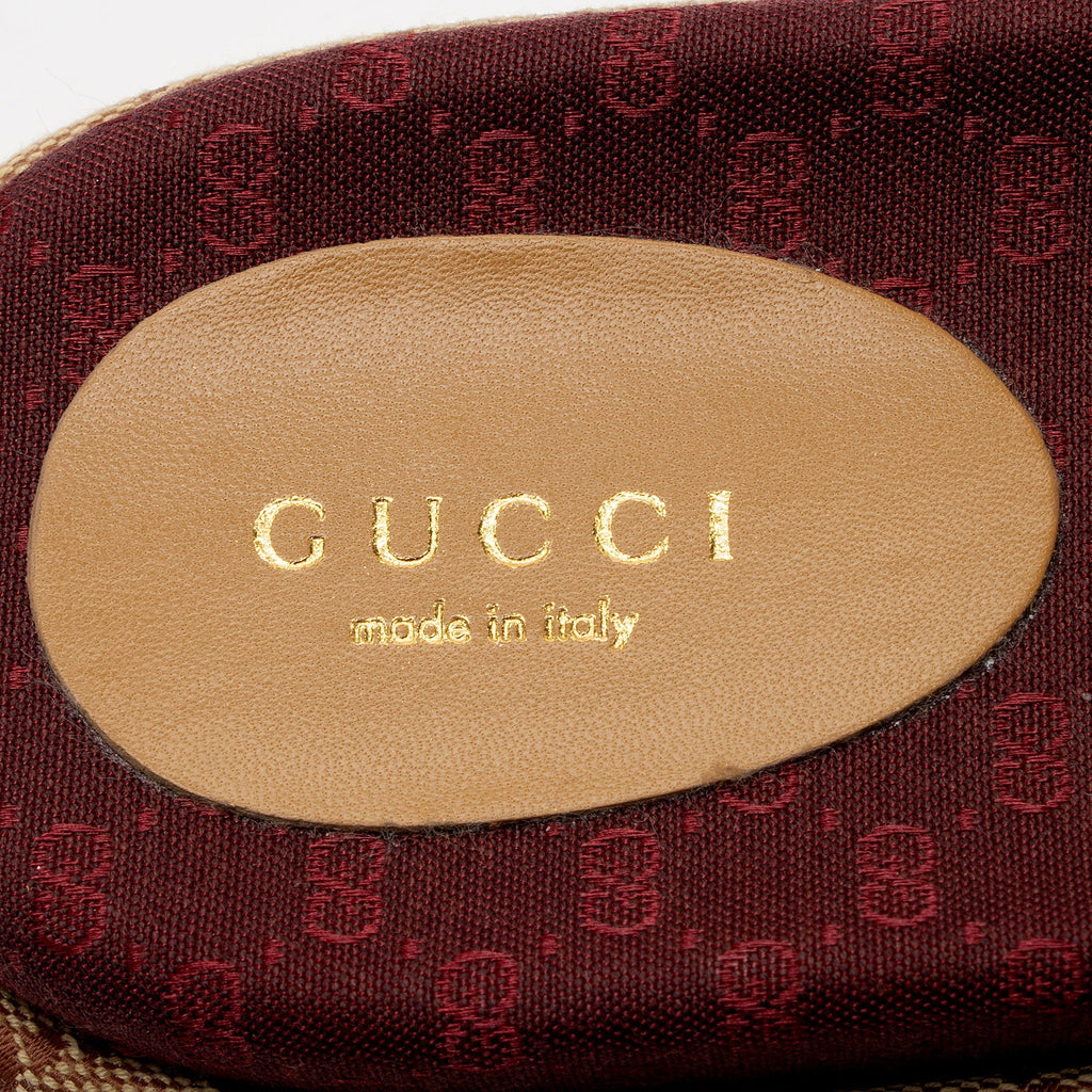 Gucci GG Canvas Angelina Slide Platform Sandals - Size 8.5 / 38.5 (SHF-jgEb0t)