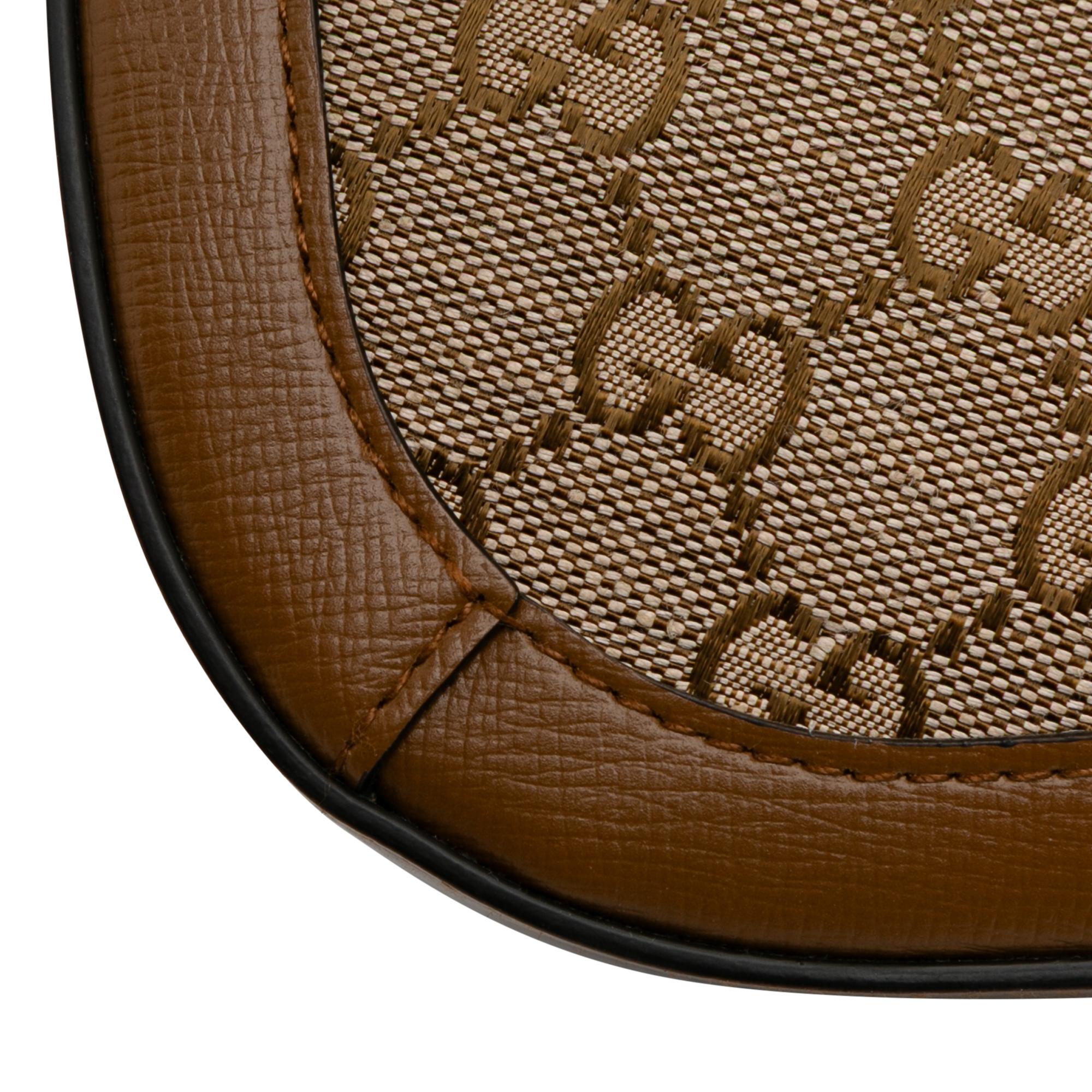 Gucci GG Canvas Asymmetric Horsebit 1955 Shoulder Bag