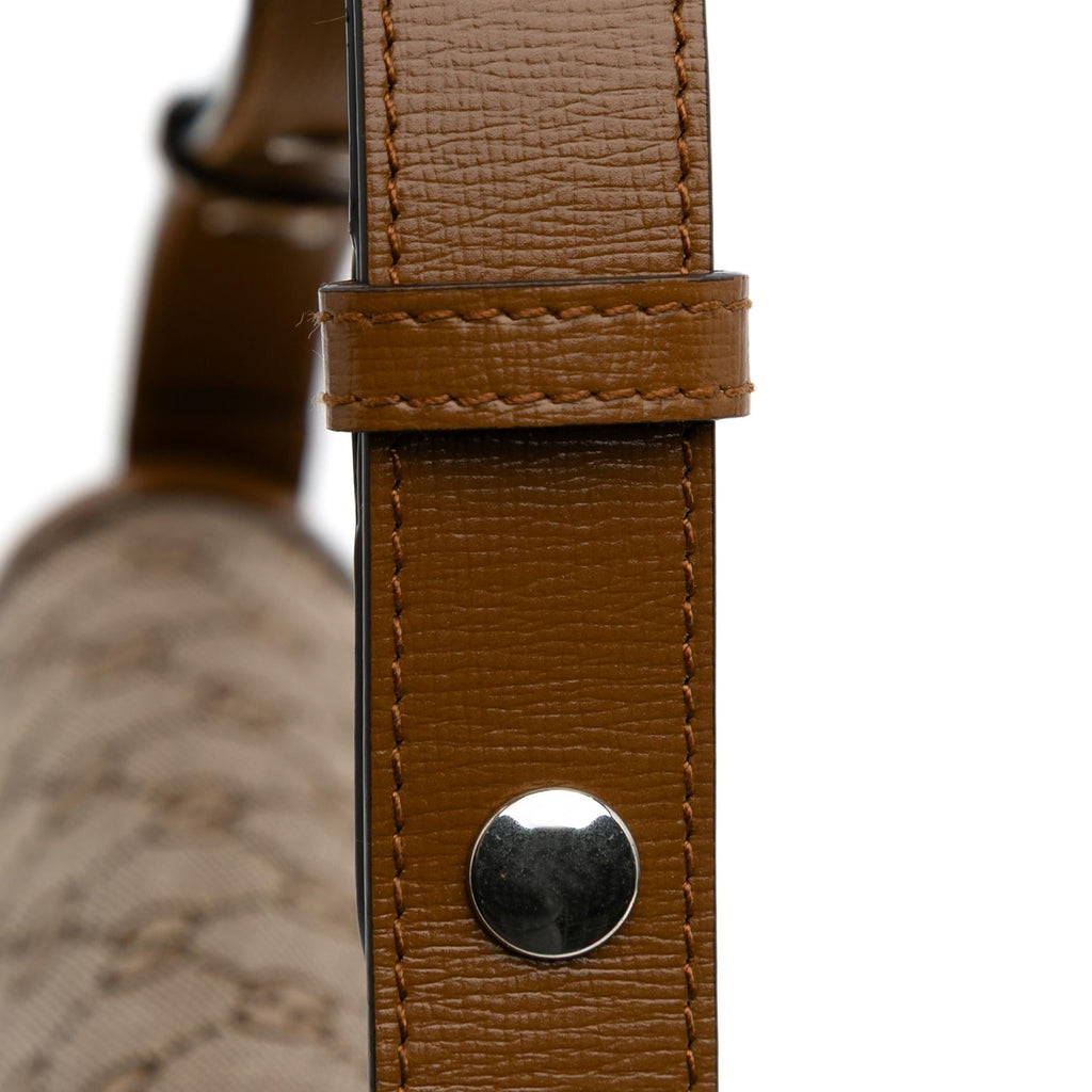 Gucci GG Canvas Asymmetric Horsebit 1955 Shoulder Bag