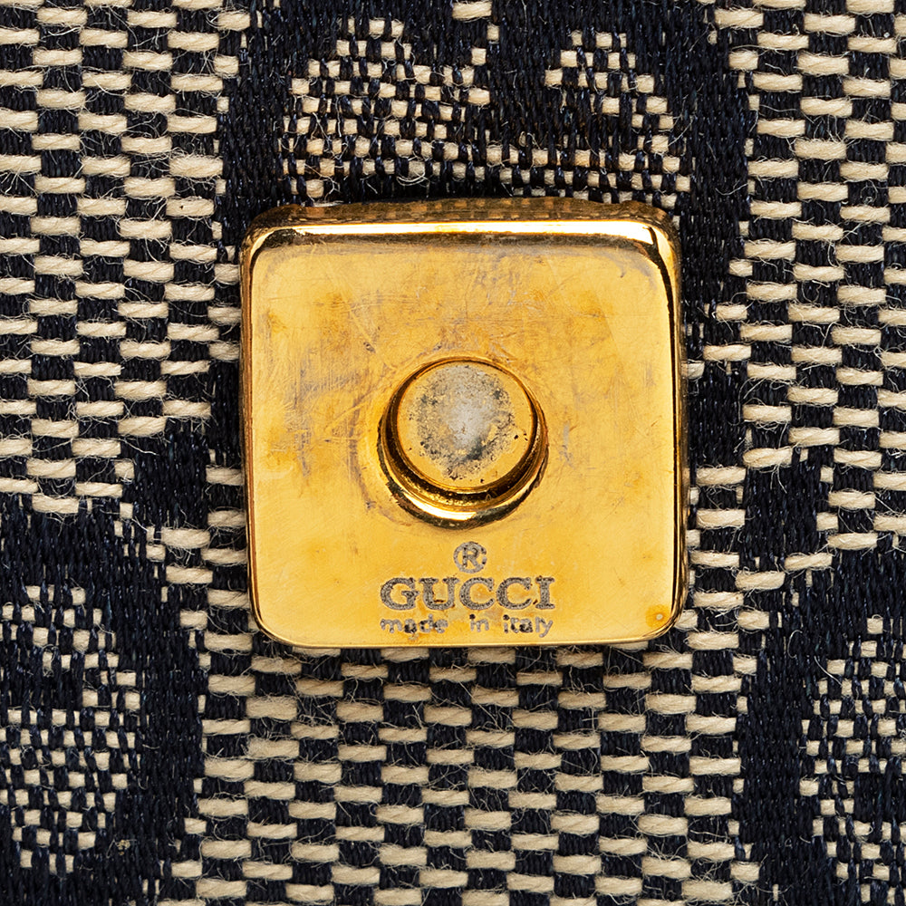 Gucci Gucci Canvas Bamboo Bar Clutch (SHF-20744)
