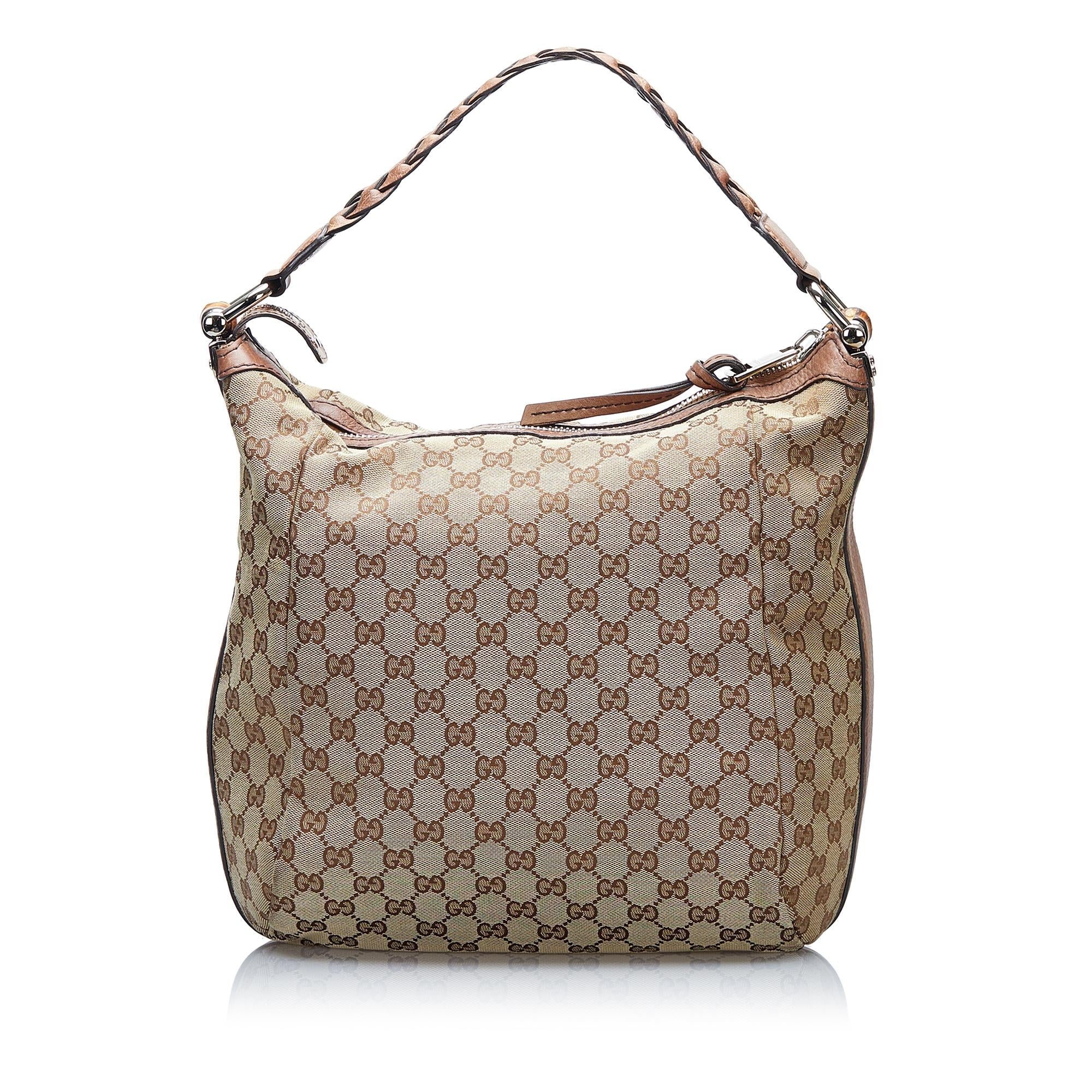 Gucci GG Canvas Bamboo Bar Hobo (SHG-oJqkMt)
