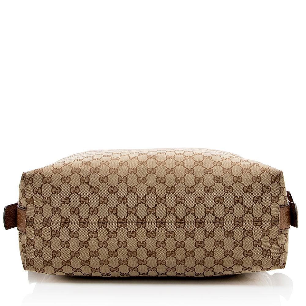 Gucci Gucci Canvas Bamboo Bar Large Tote - FINAL SALE (SHF-16660)