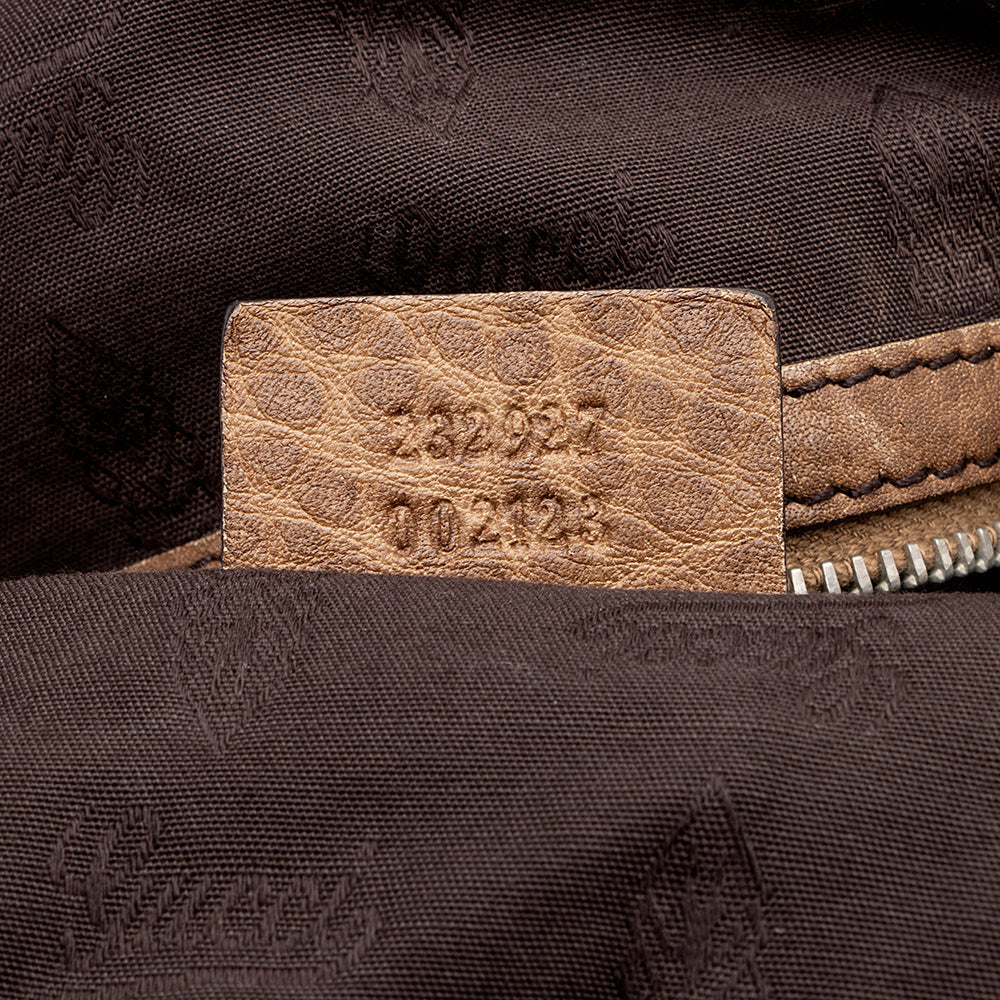 Gucci Gucci Canvas Bamboo Bar Large Tote - FINAL SALE (SHF-16660)