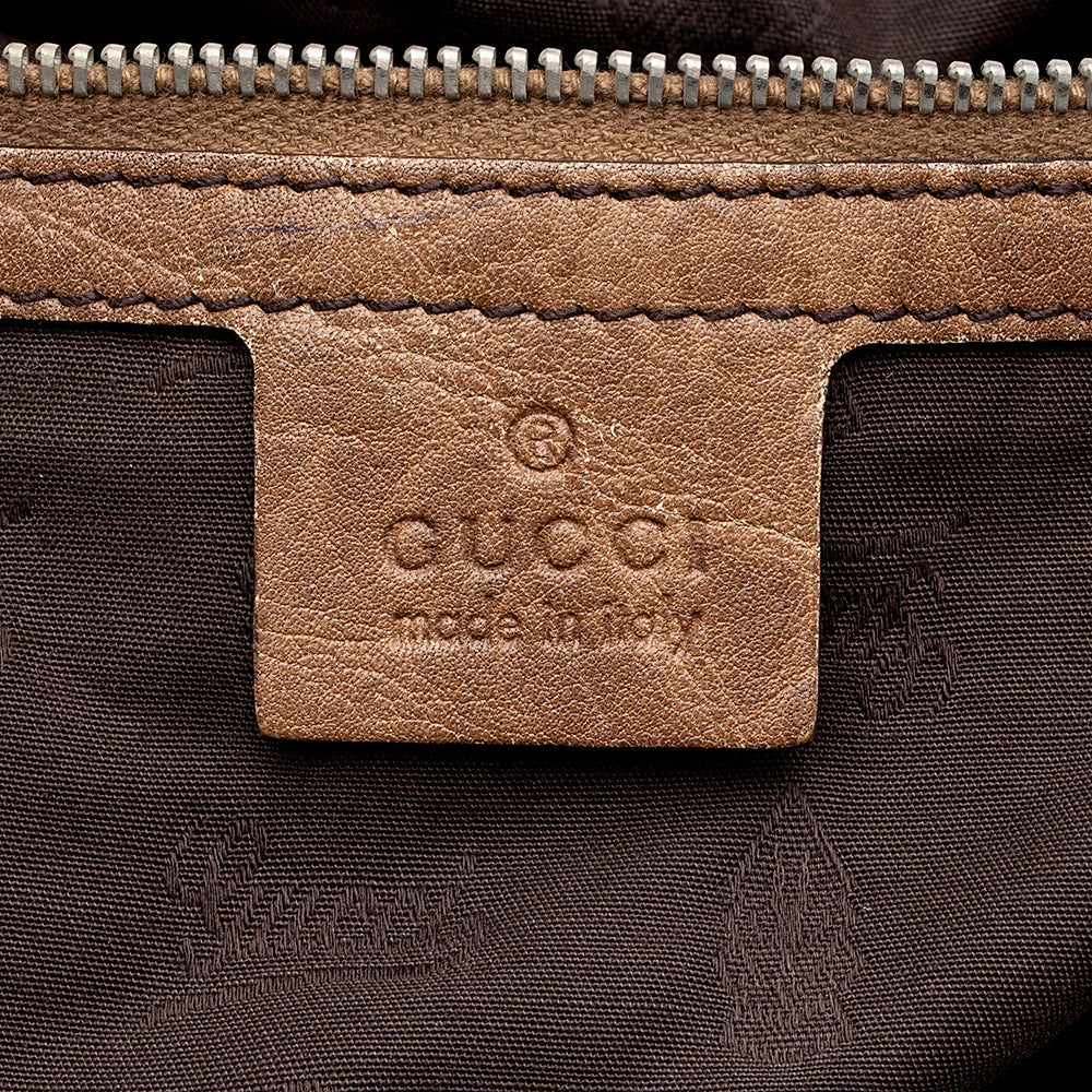 Gucci Gucci Canvas Bamboo Bar Large Tote - FINAL SALE (SHF-16660)