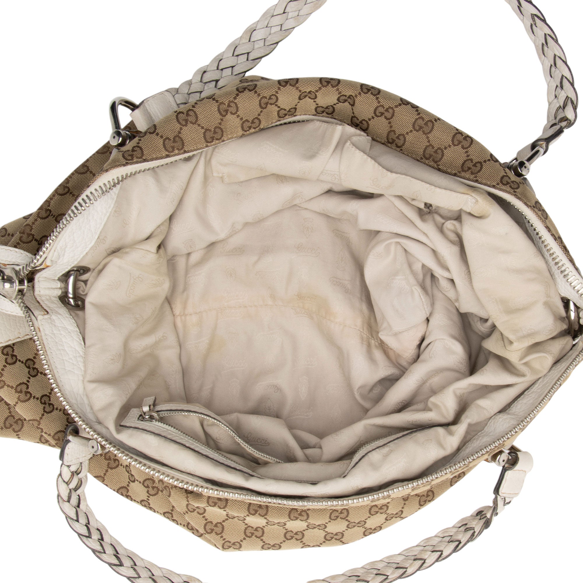 Gucci GG Canvas Bamboo Bar Large Tote (SHF-8uUHe9)