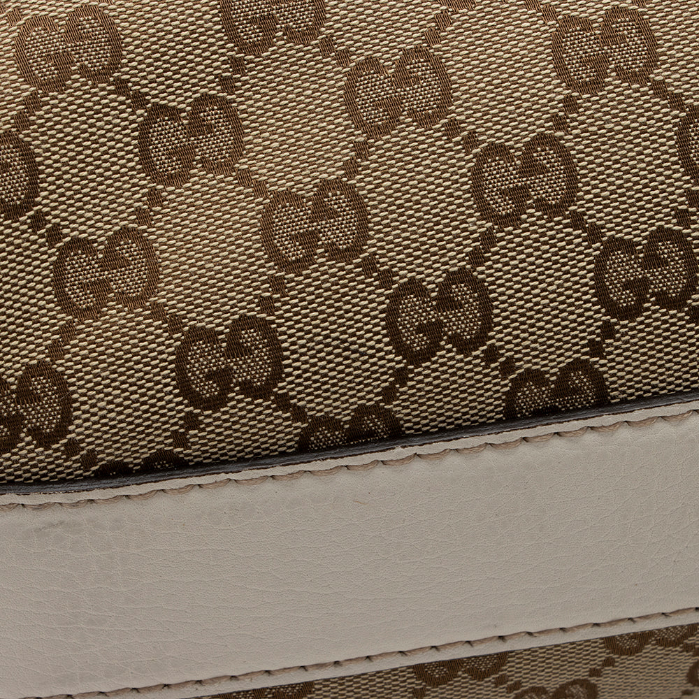 Gucci Gucci Canvas Bamboo Bar Medium Hobo (SHF-15565)