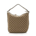 Gucci Gucci Canvas Bamboo Bar Medium Hobo (SHF-15565)
