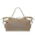 Gucci GG Canvas Bamboo Bar Tote Bag (SHG-31070)