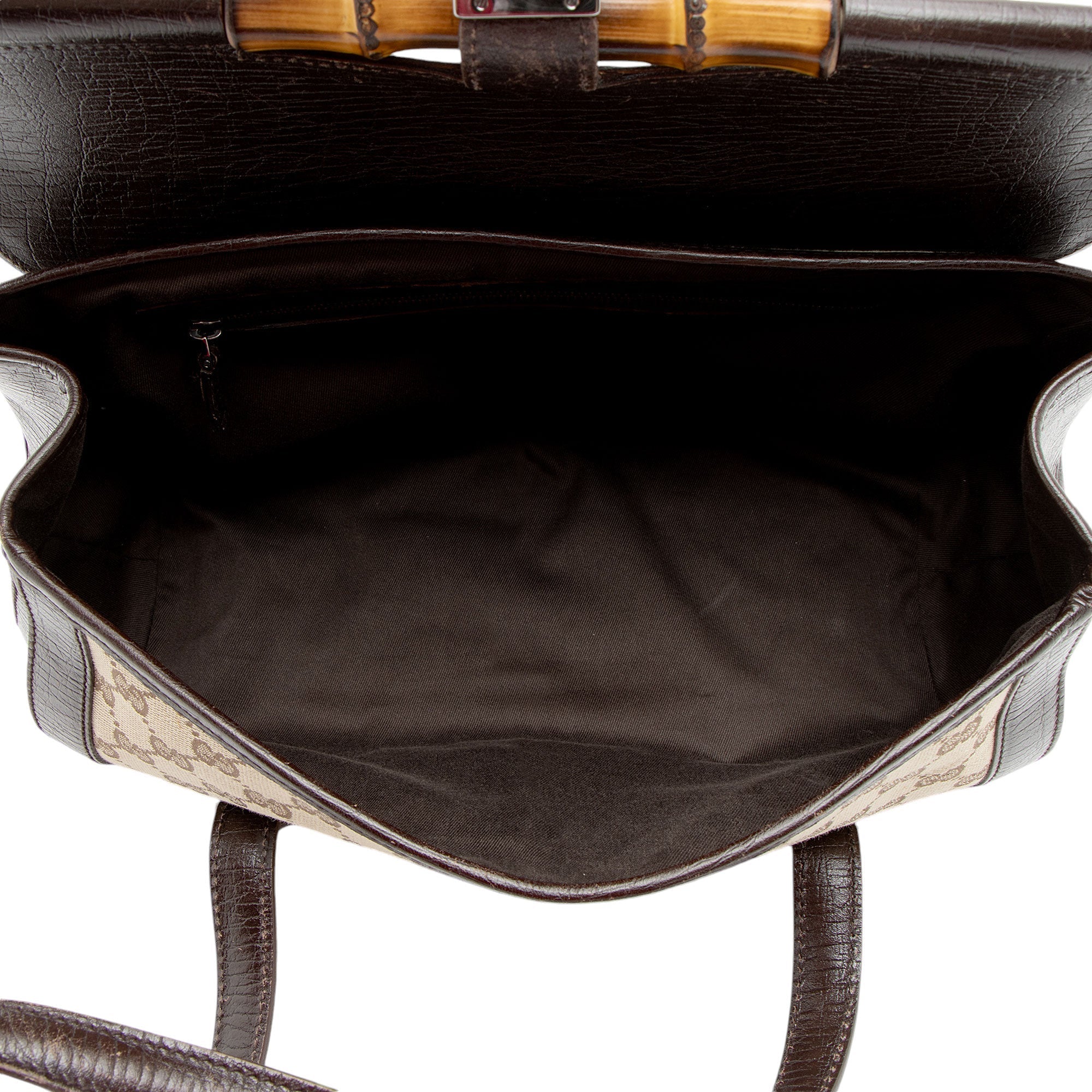 Gucci GG Canvas Bamboo Bullet Medium Satchel (SHF-QsKk05)