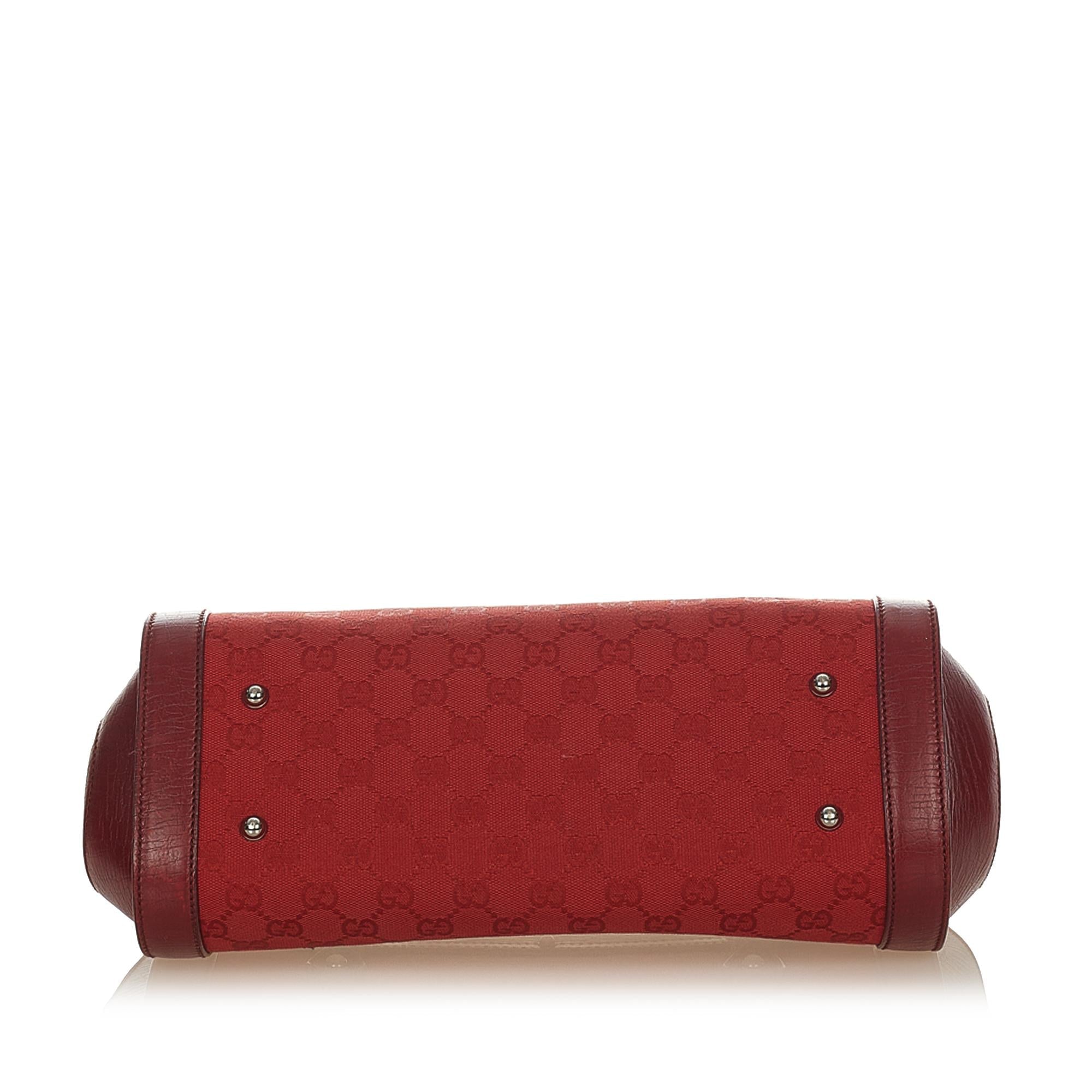 Gucci Gucci Canvas Bamboo Bullet Shoulder Bag (SHG-24915)