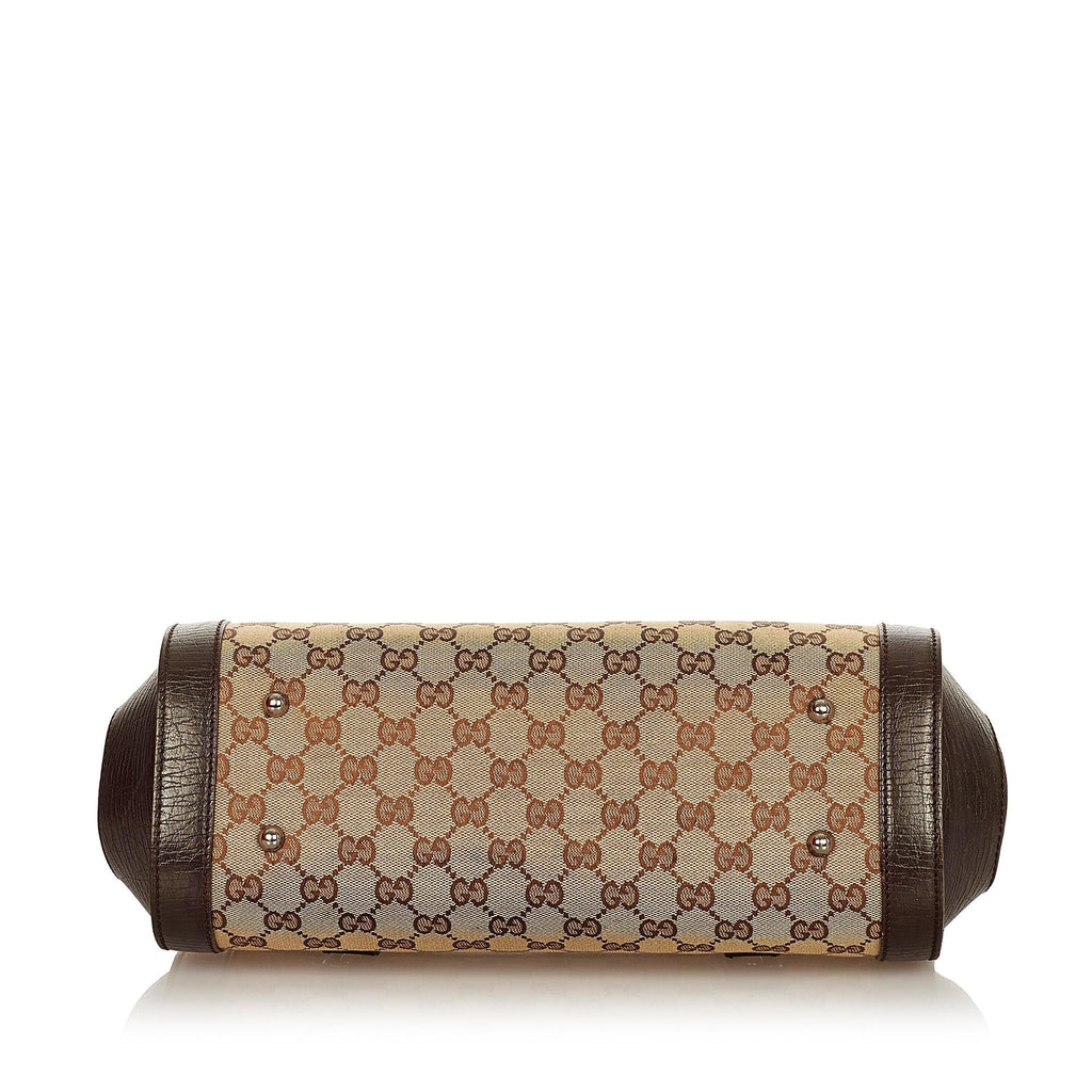 Gucci Gucci Canvas Bamboo Bullet Shoulder Bag (SHG-26346)