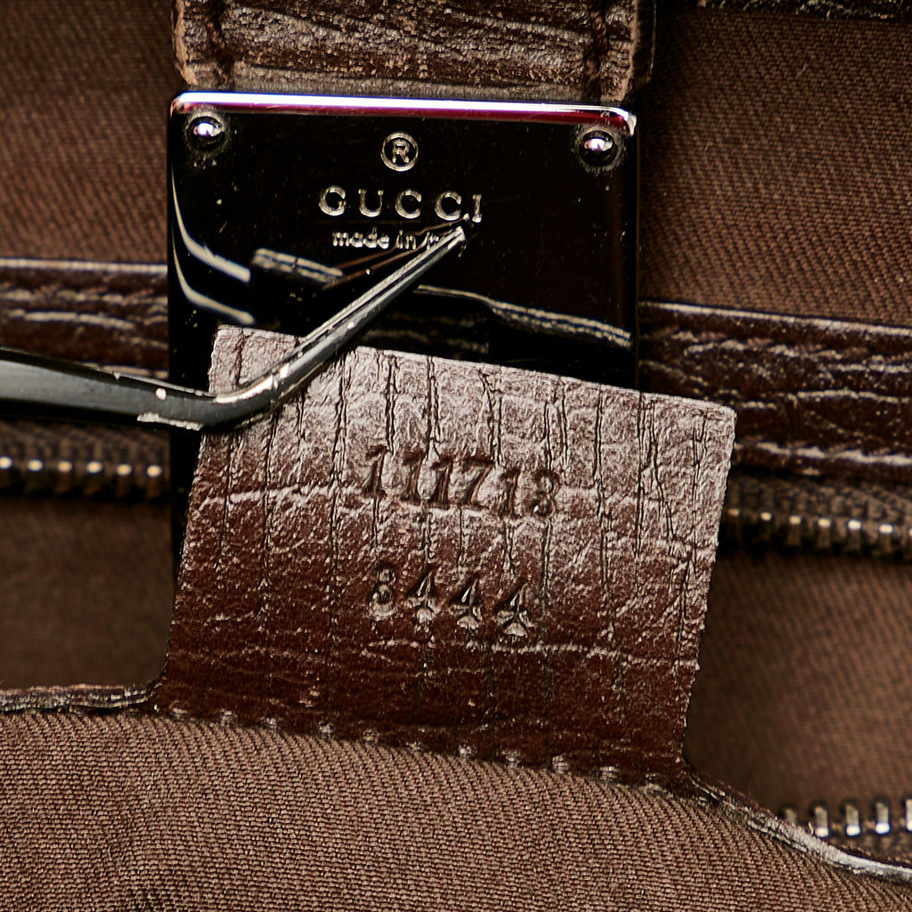 Gucci Gucci Canvas Bamboo Bullet Shoulder Bag (SHG-26346)