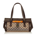 Gucci Gucci Canvas Bamboo Bullet Shoulder Bag (SHG-26346)