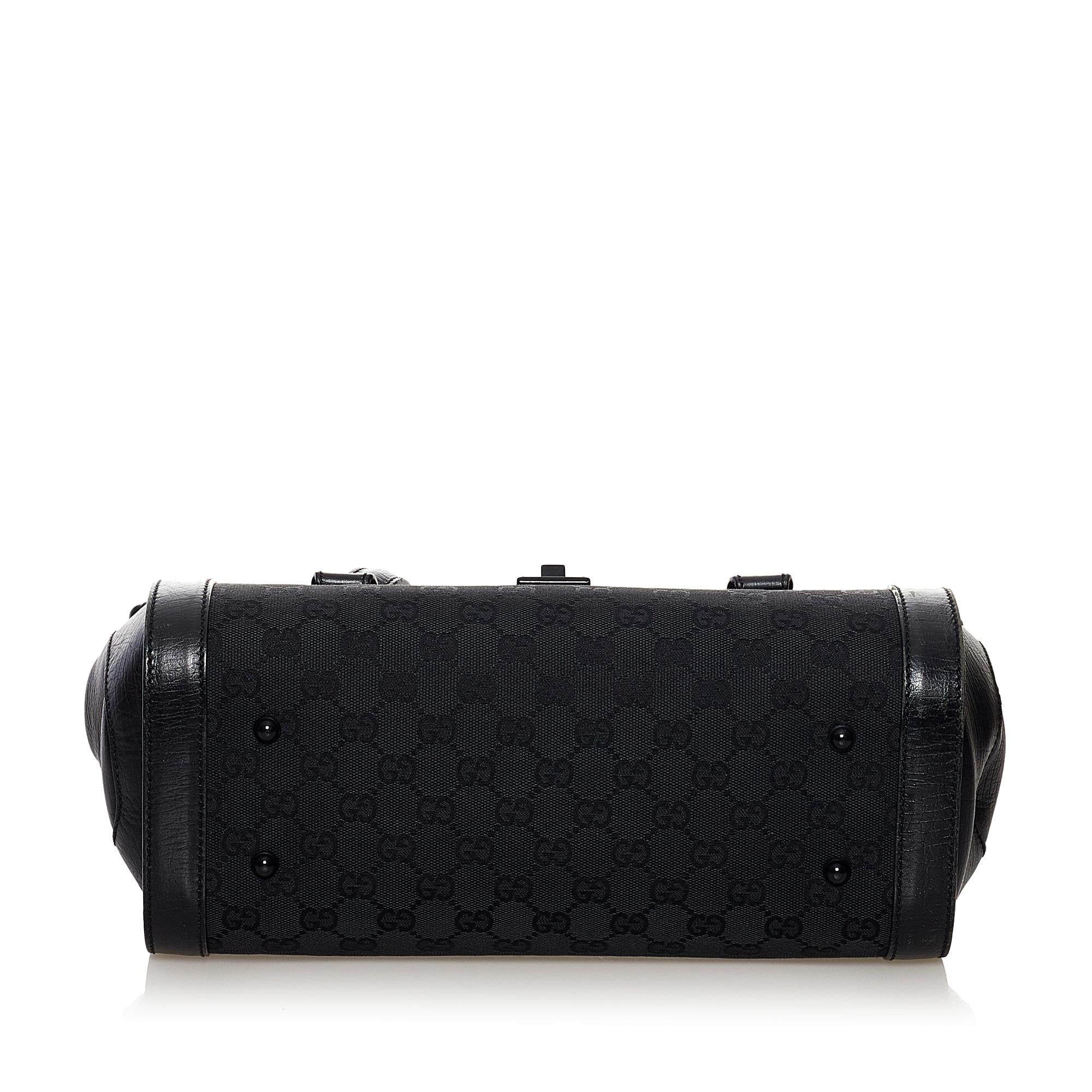 Gucci GG Canvas Bamboo Bullet Shoulder Bag (SHG-31791)