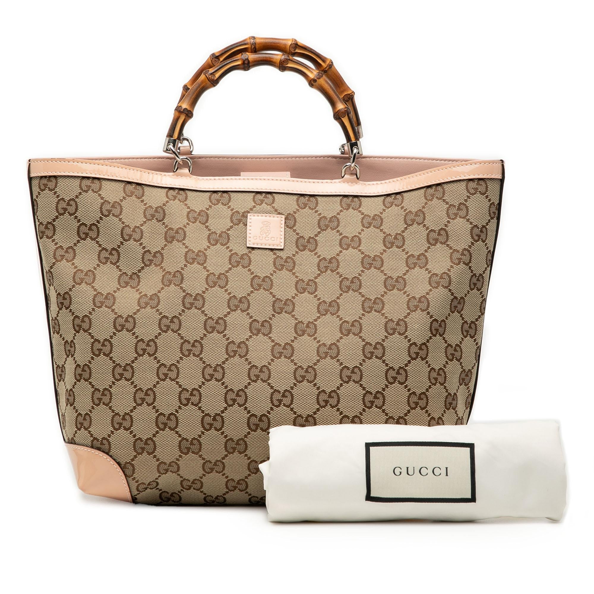 Gucci GG Canvas Bamboo ChildrLBs Tote