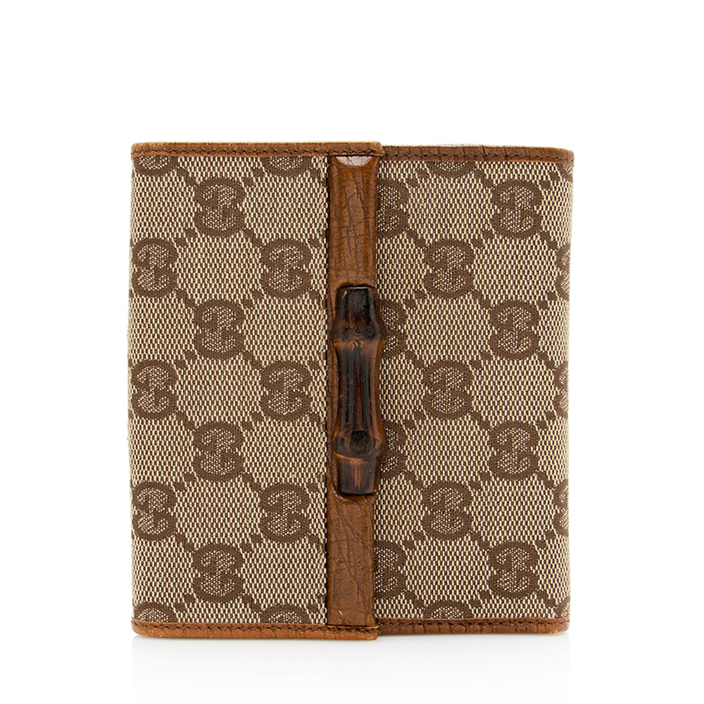 Gucci Gucci Canvas Bamboo Compact Wallet (SHF-19903)