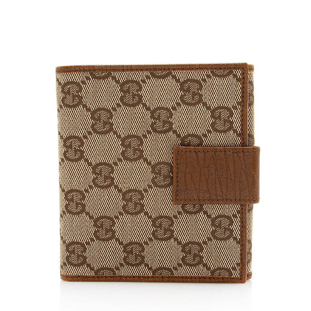 Gucci Gucci Canvas Bamboo Compact Wallet (SHF-19903)