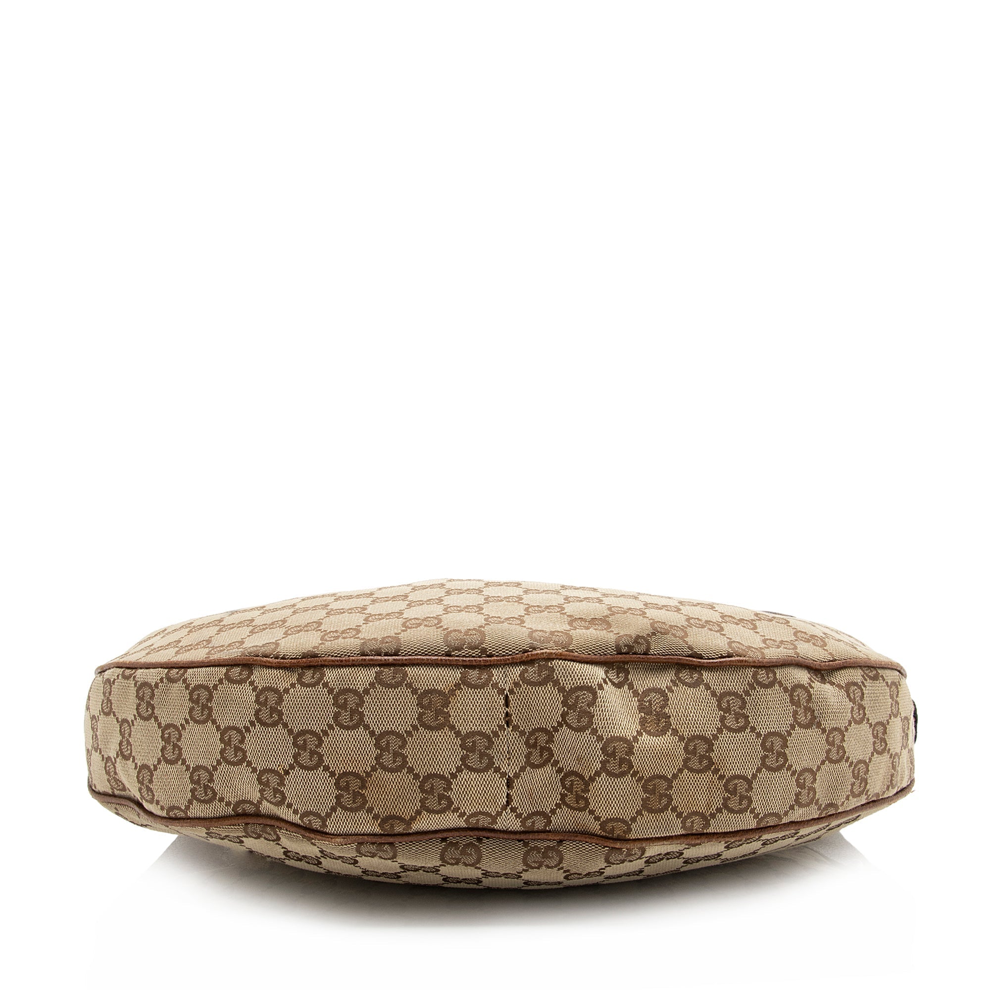 Gucci GG Canvas Bamboo Half Moon Medium Hobo (SHF-23738)