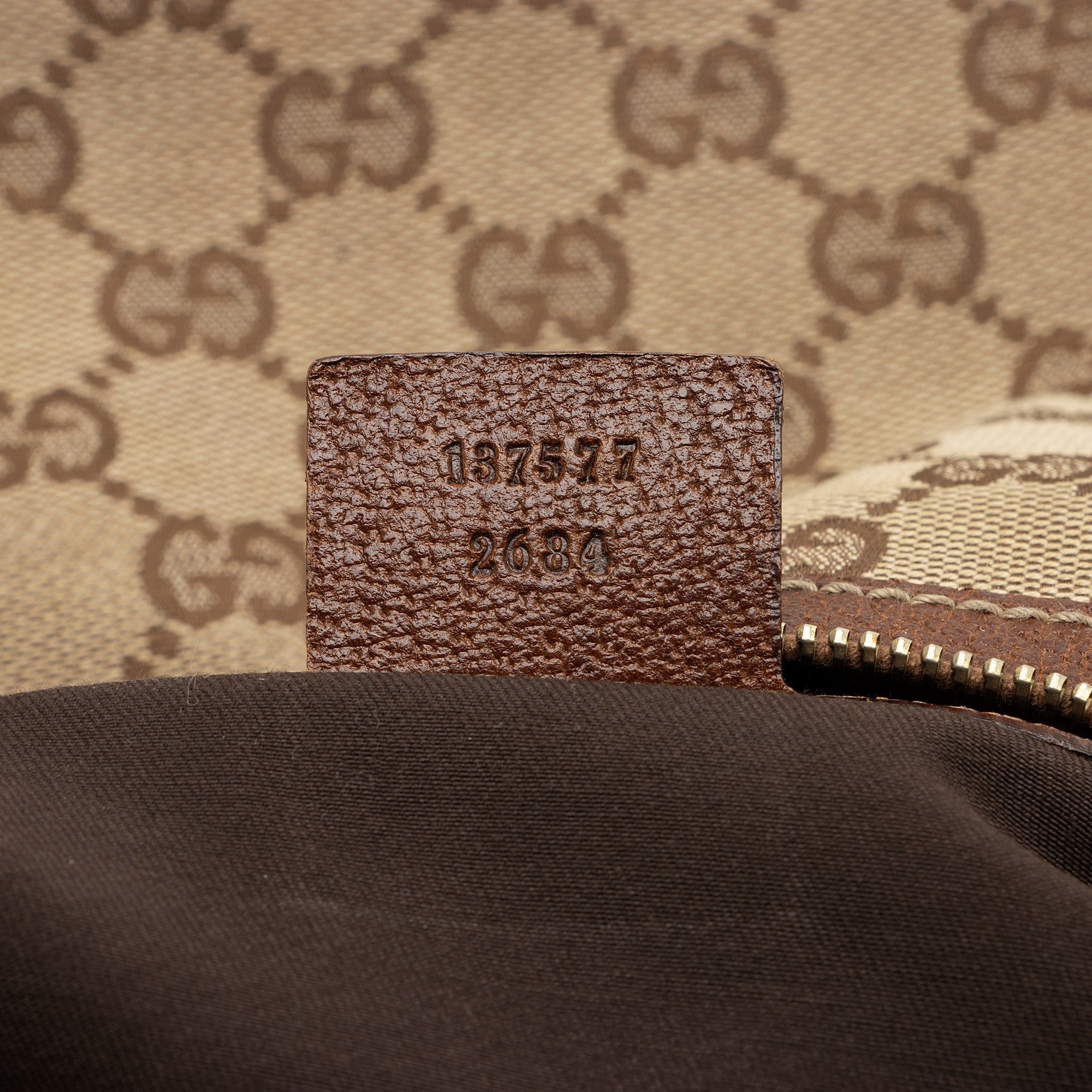 Gucci GG Canvas Bamboo Half Moon Medium Hobo (SHF-23738)