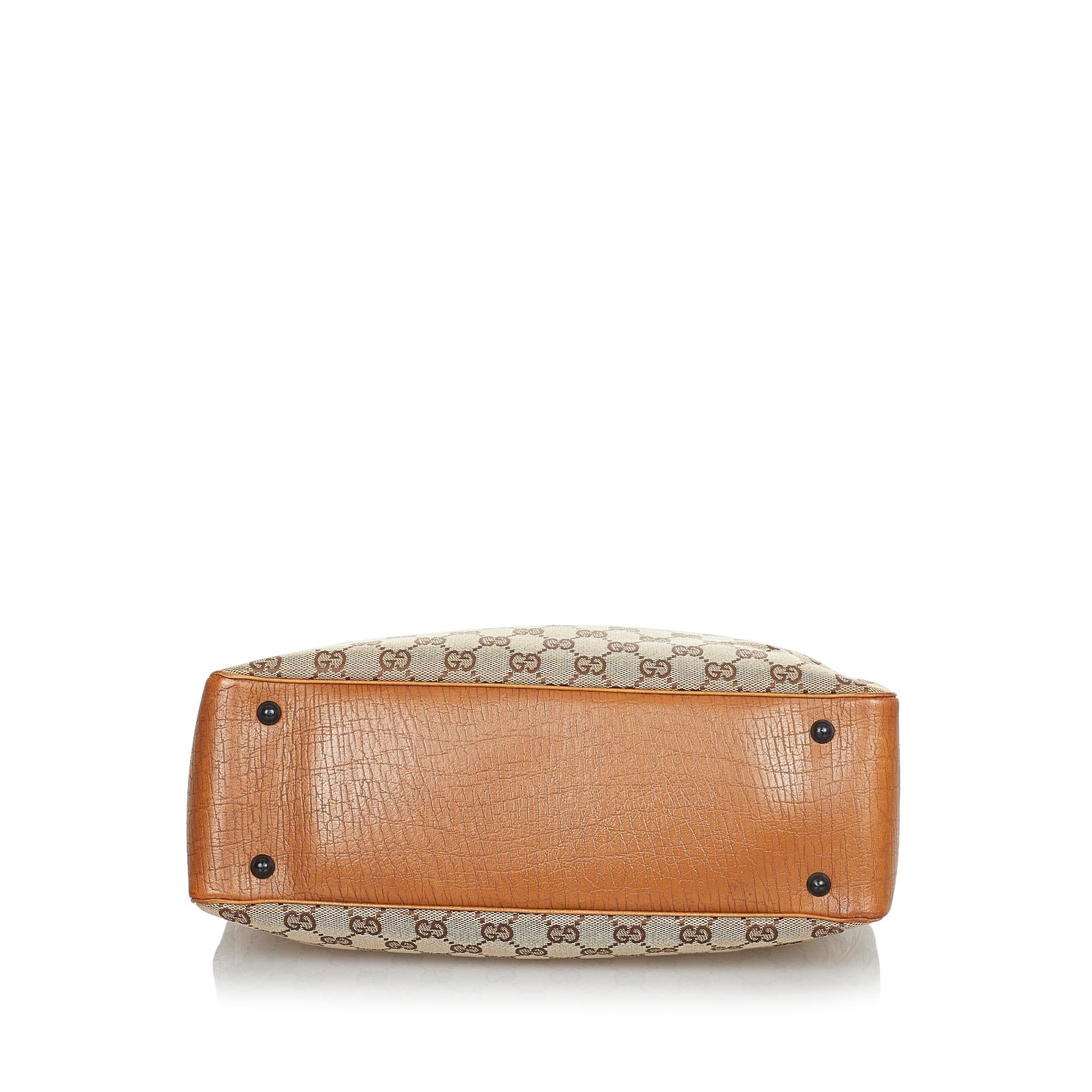 Gucci Gucci Canvas Bamboo Handbag (SHG-24195)