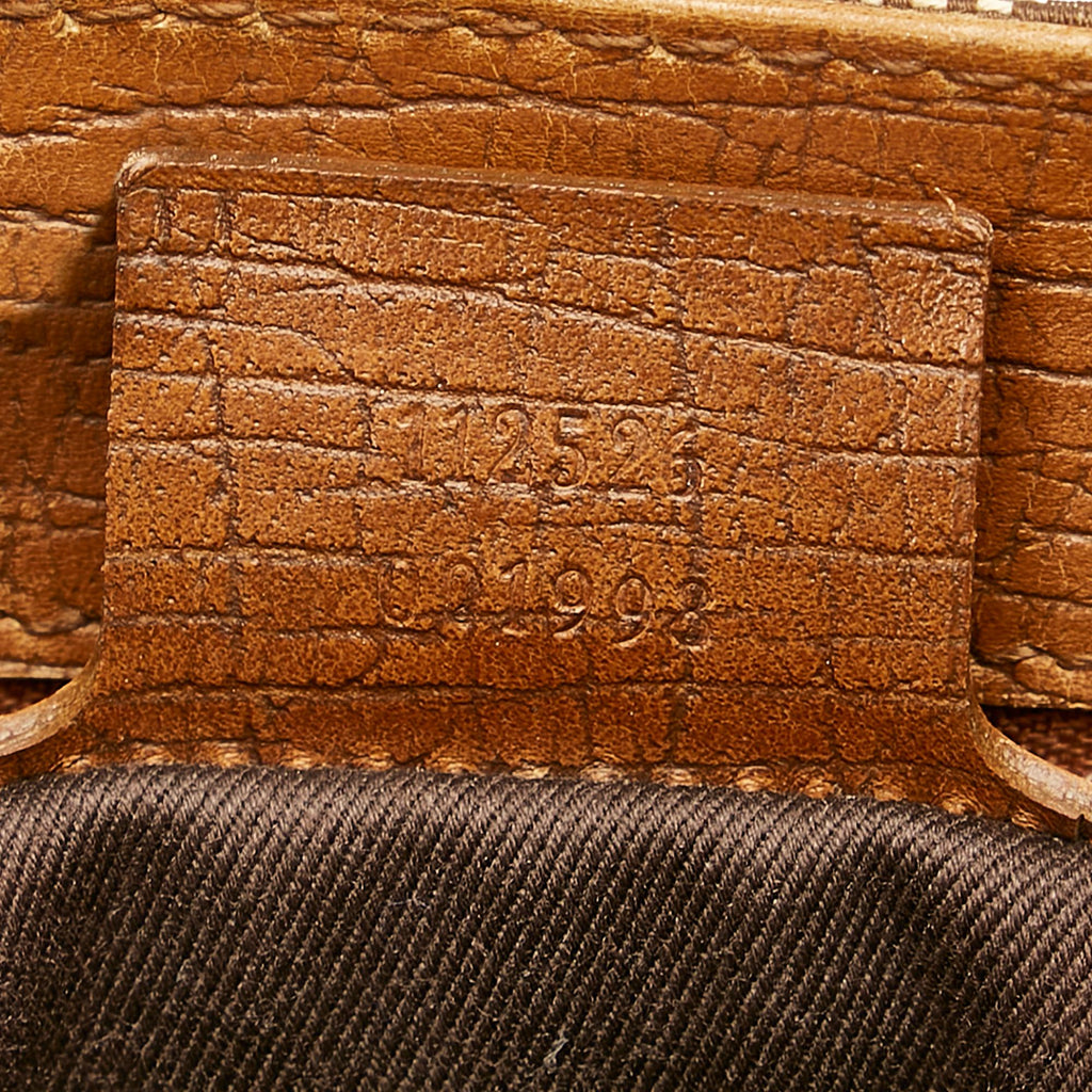 Gucci Gucci Canvas Bamboo Handbag (SHG-24195)