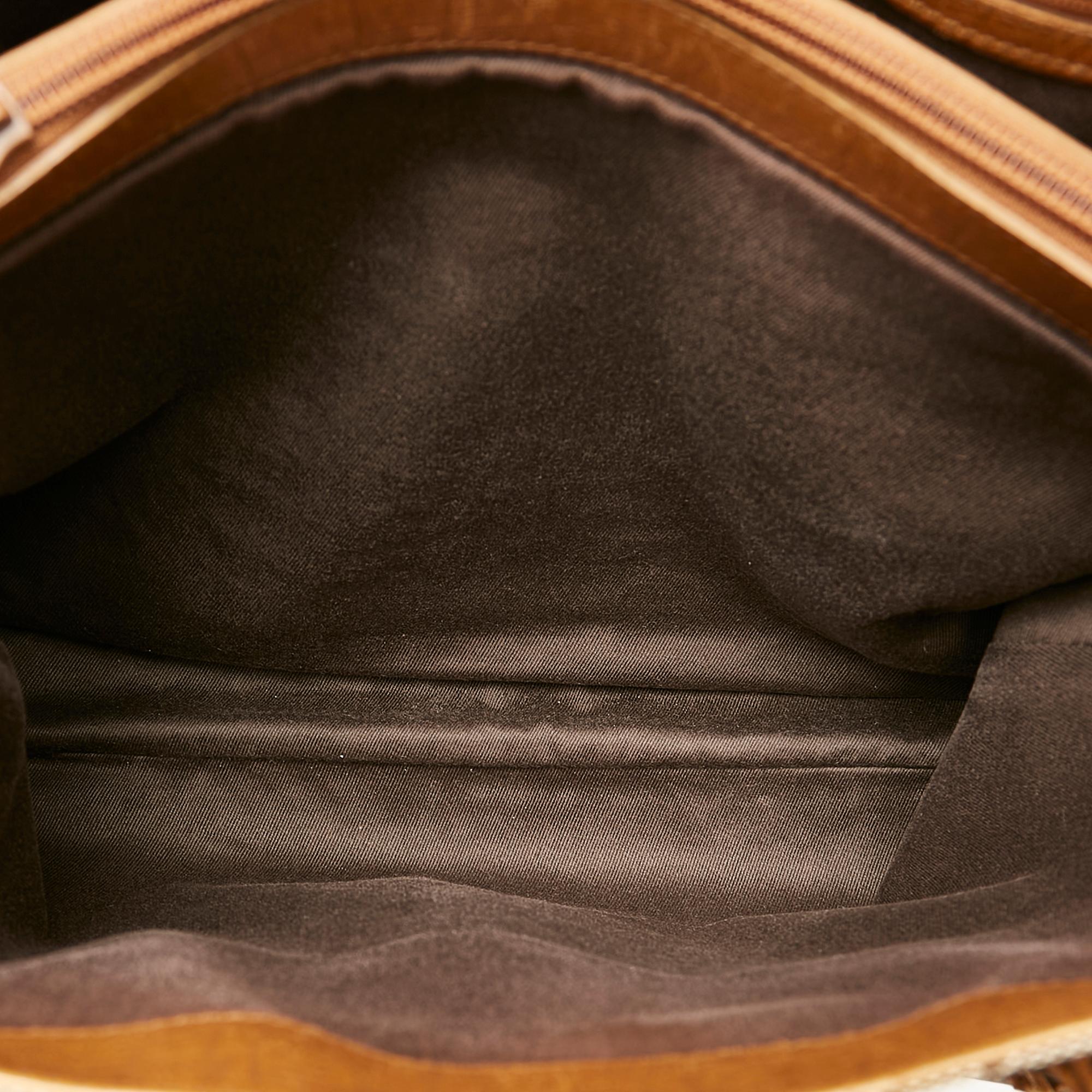 Gucci Gucci Canvas Bamboo Handbag (SHG-24195)