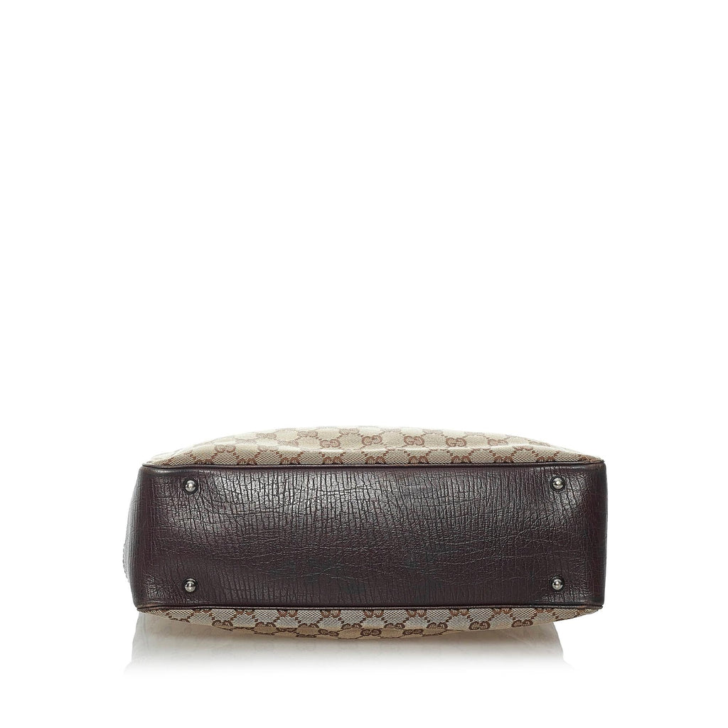 Gucci Gucci Canvas Bamboo Handbag (SHG-29813)