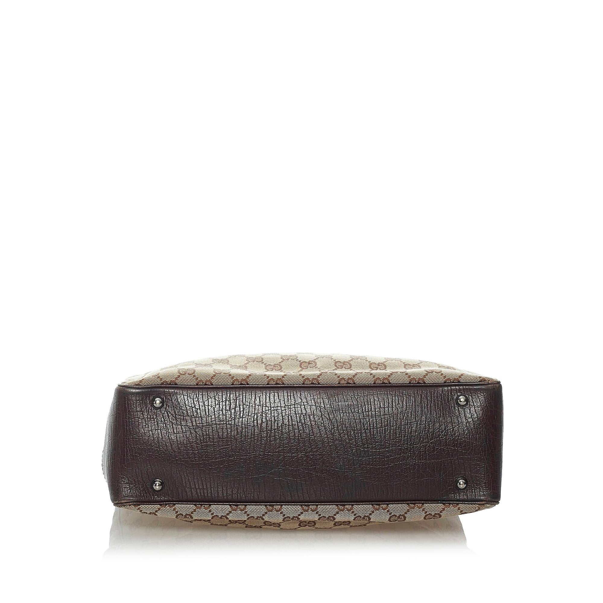 Gucci Gucci Canvas Bamboo Handbag (SHG-29813)
