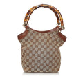 Gucci Gucci Canvas Bamboo Handbag (SHG-29861)