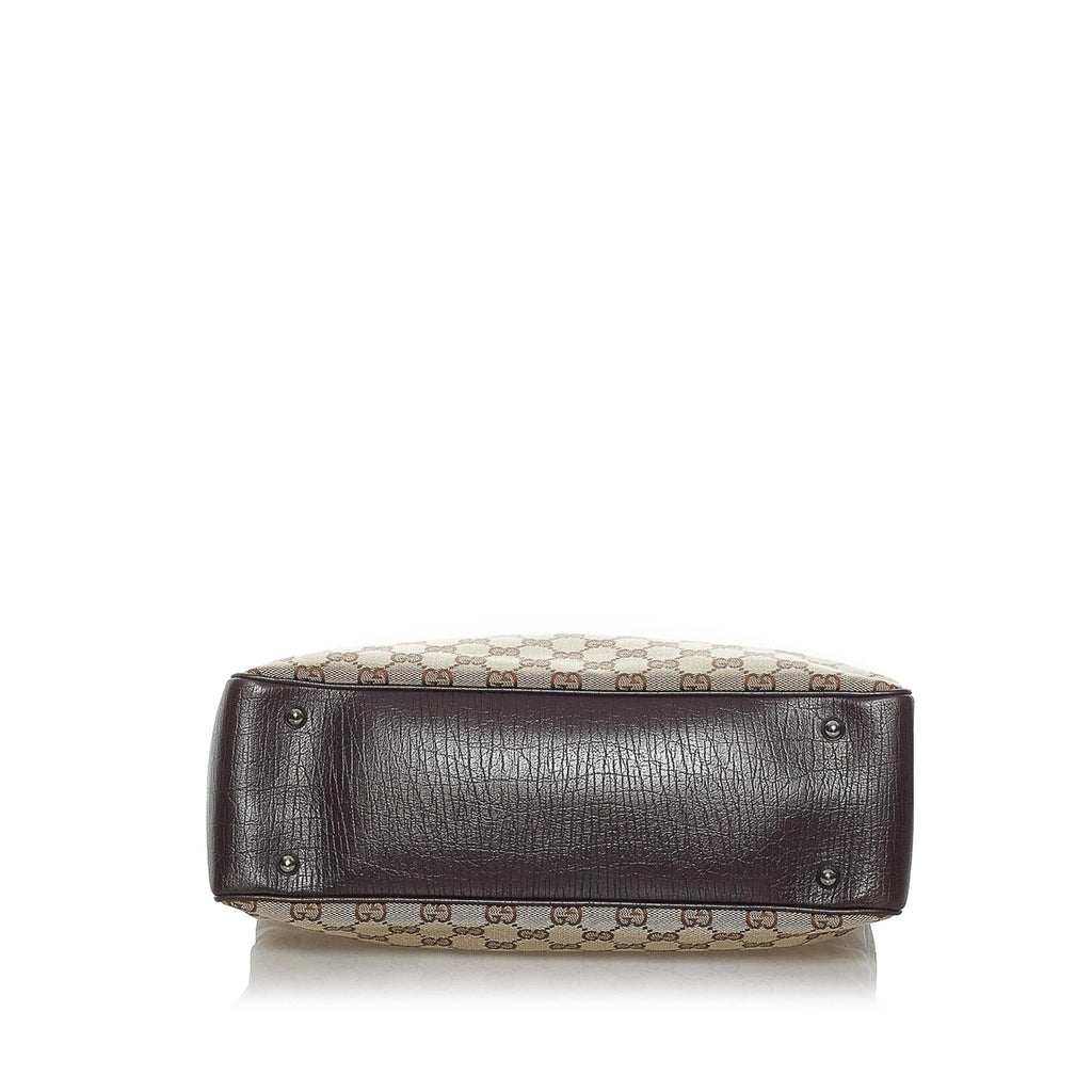 Gucci Gucci Canvas Bamboo Handbag (SHG-34105)