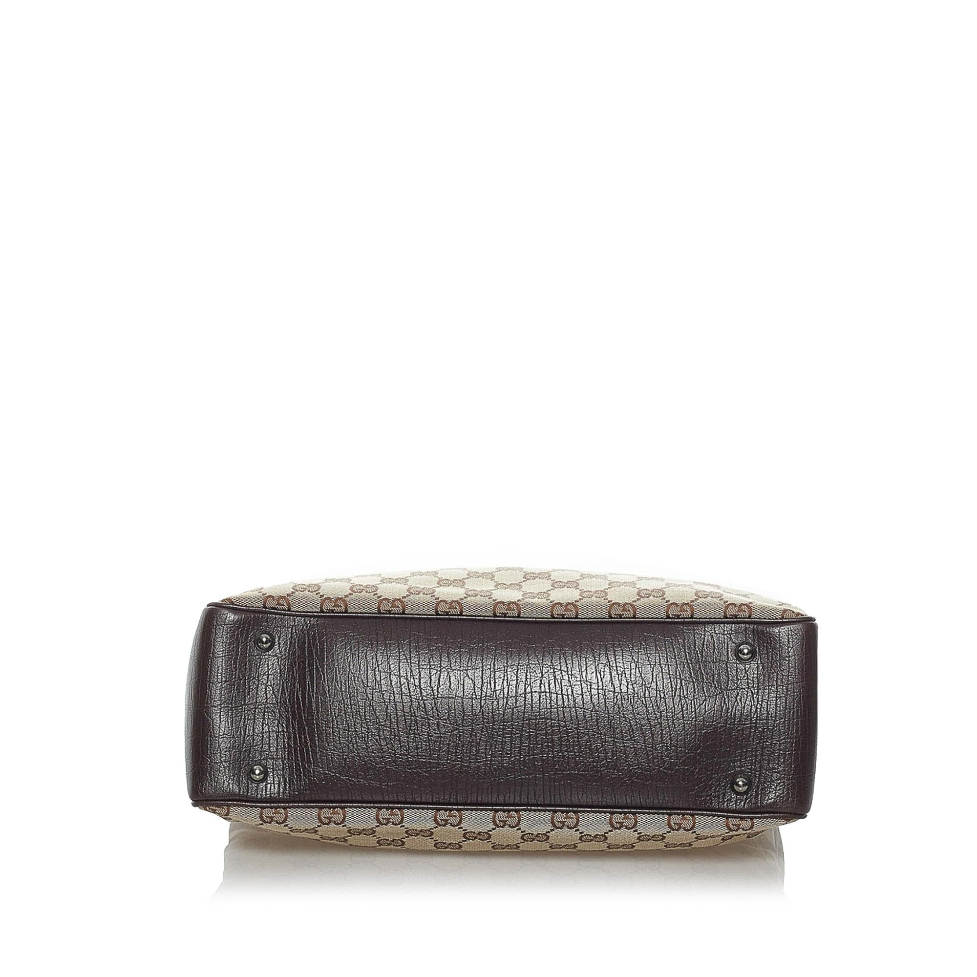 Gucci Gucci Canvas Bamboo Handbag (SHG-34105)