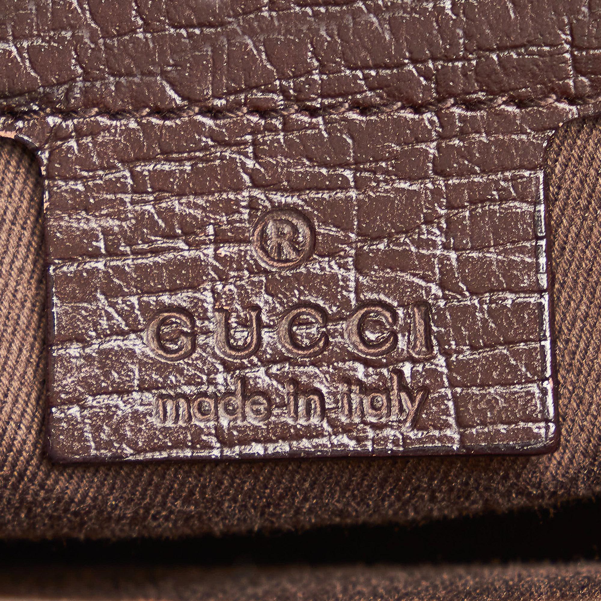 Gucci Gucci Canvas Bamboo Handbag (SHG-34105)