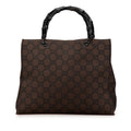 Gucci GG Canvas Bamboo Handbag