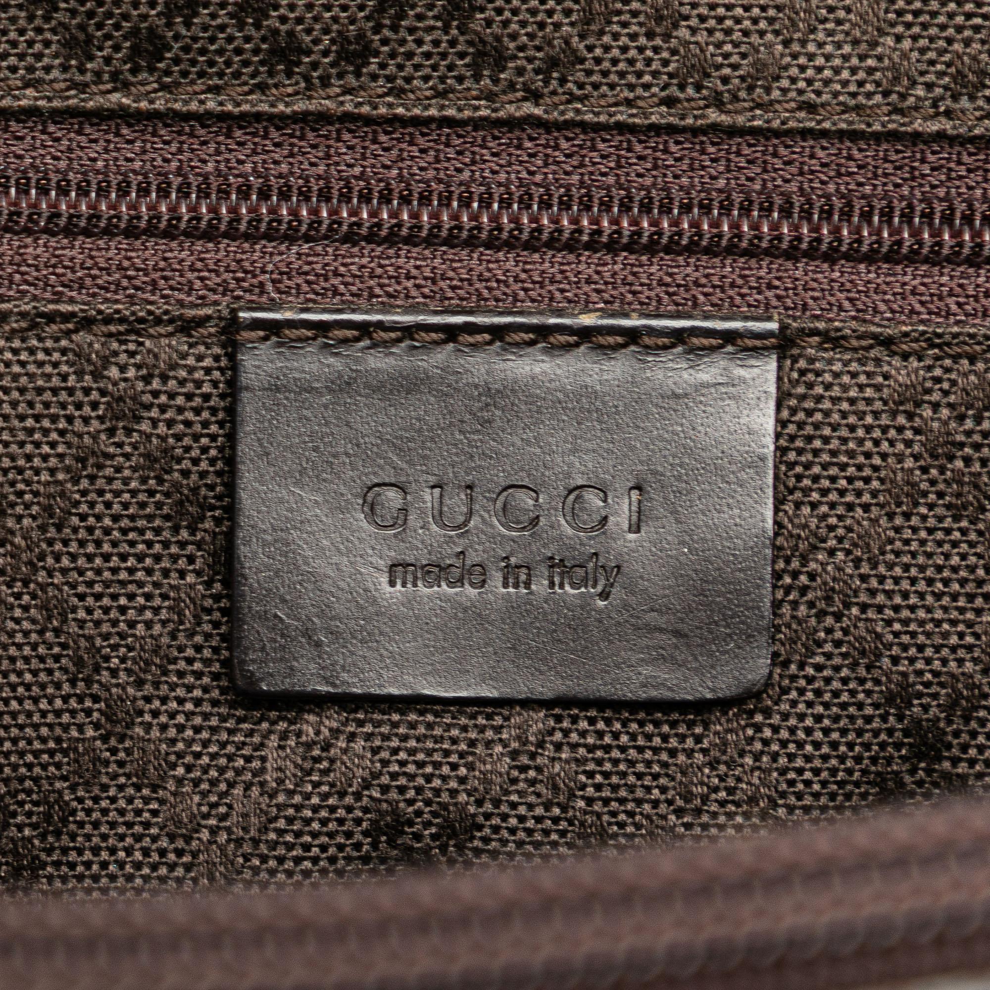 Gucci GG Canvas Bamboo Handbag