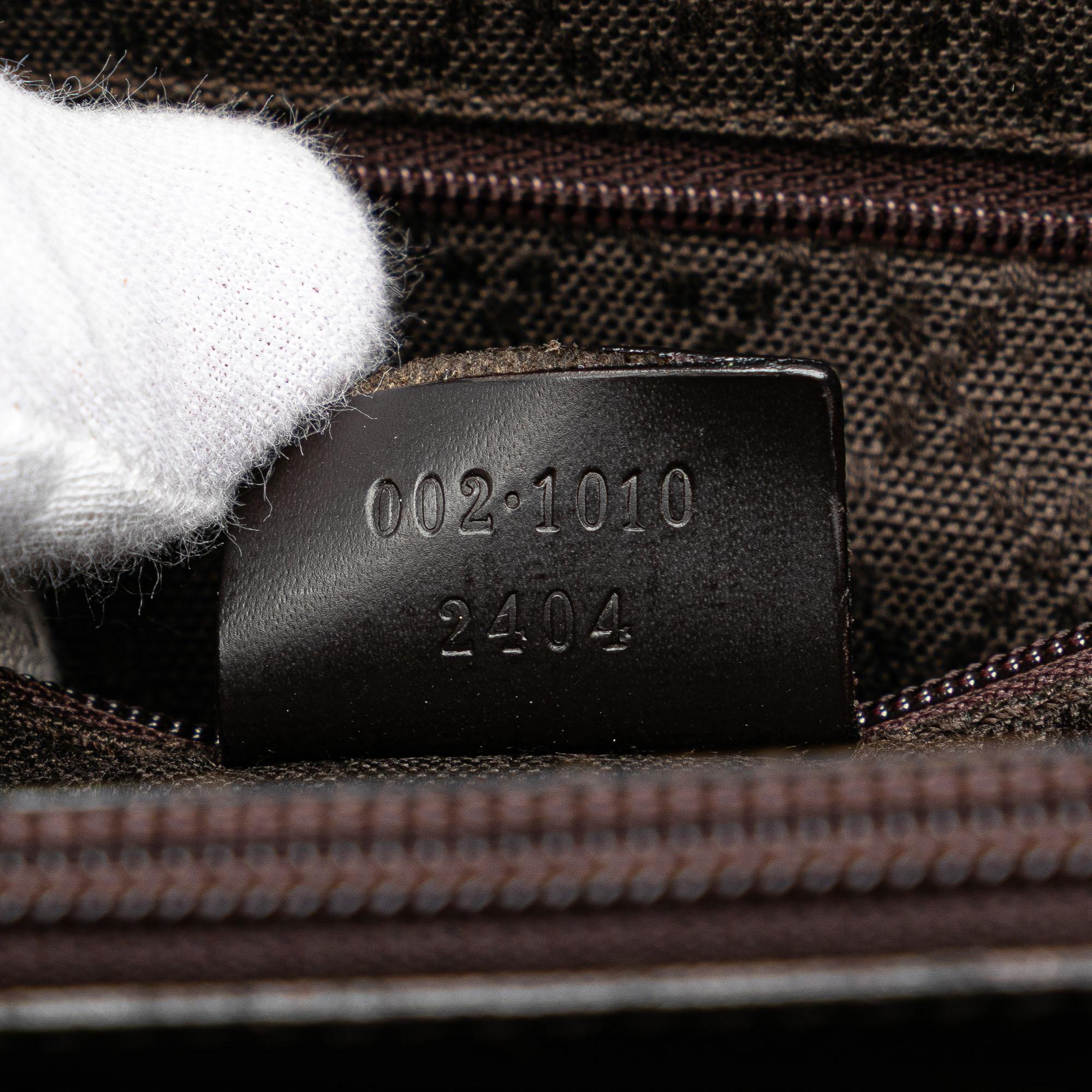 Gucci GG Canvas Bamboo Handbag