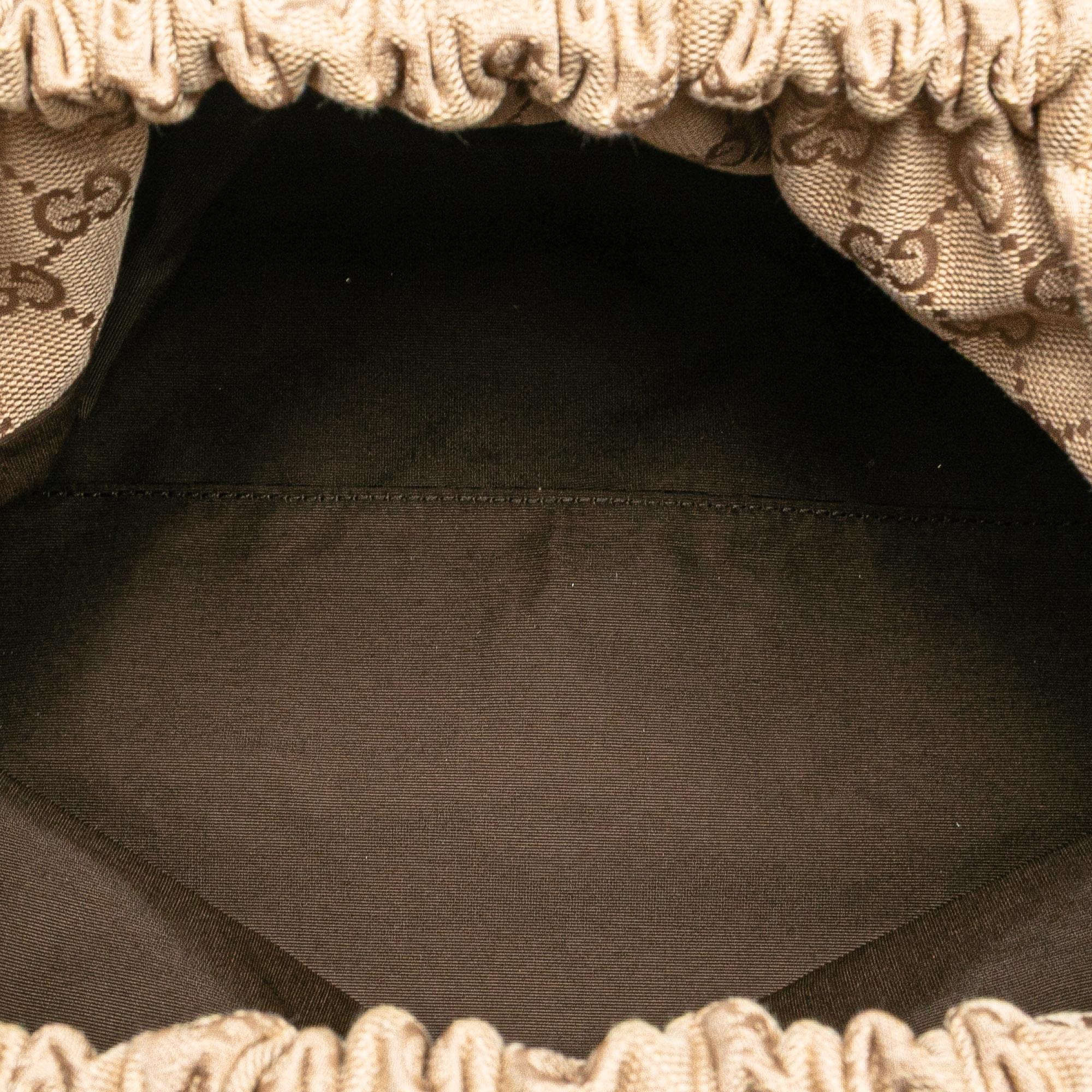 Gucci GG Canvas Bamboo Handbag