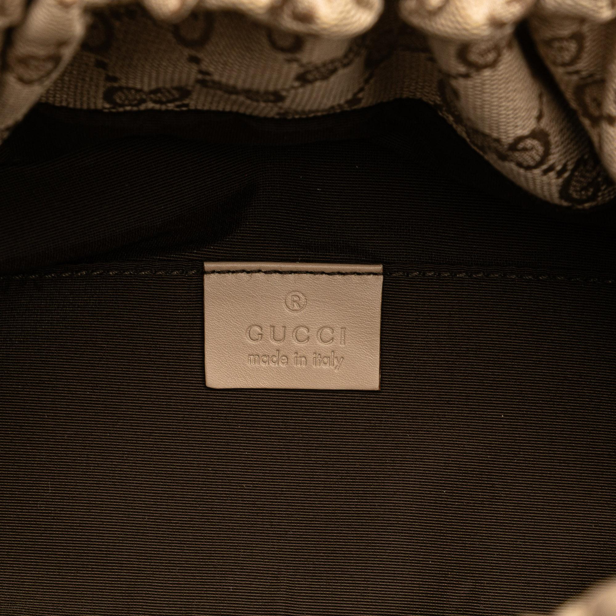 Gucci GG Canvas Bamboo Handbag