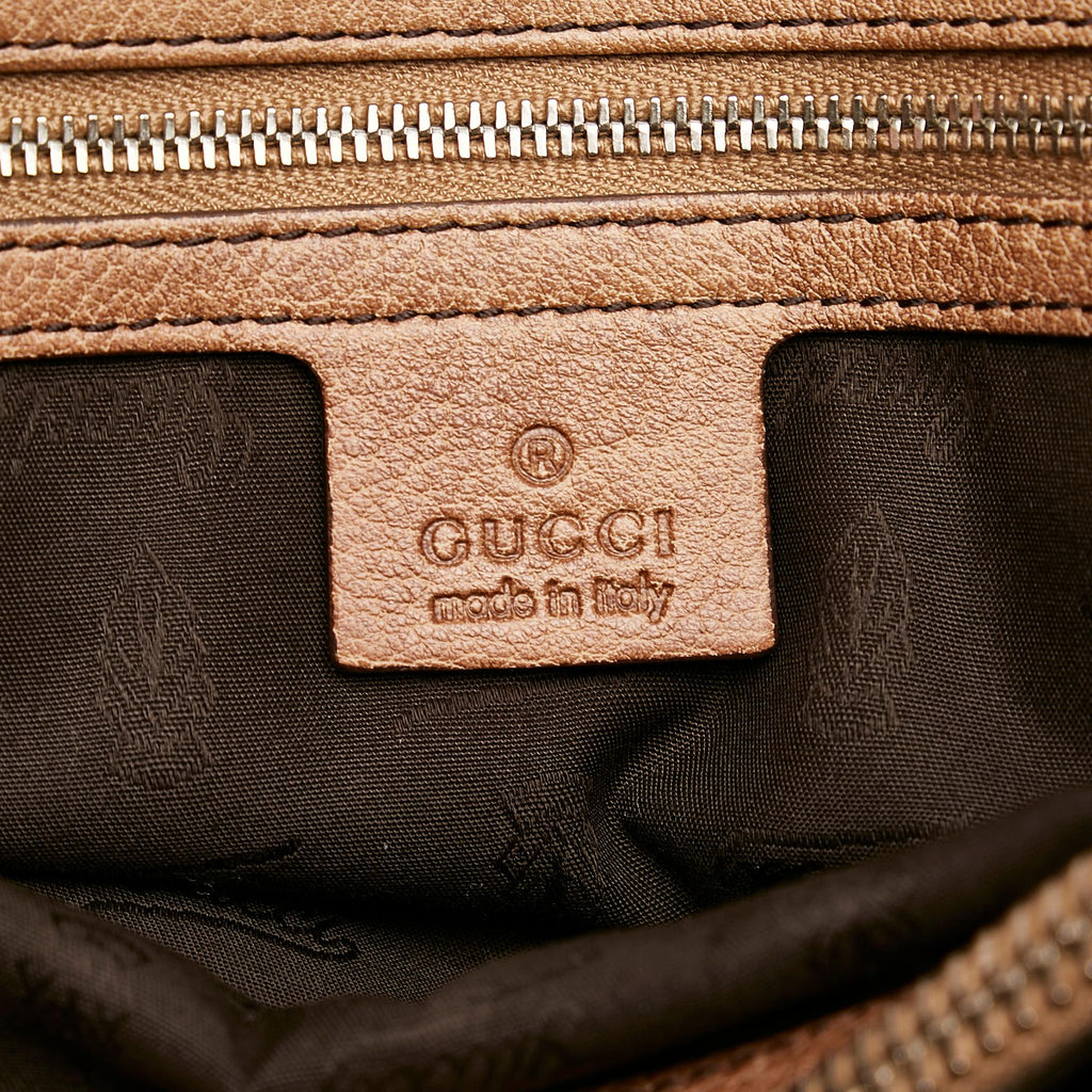 Gucci GG Canvas Bamboo Libeccio Tote Bag (SHG-28049)